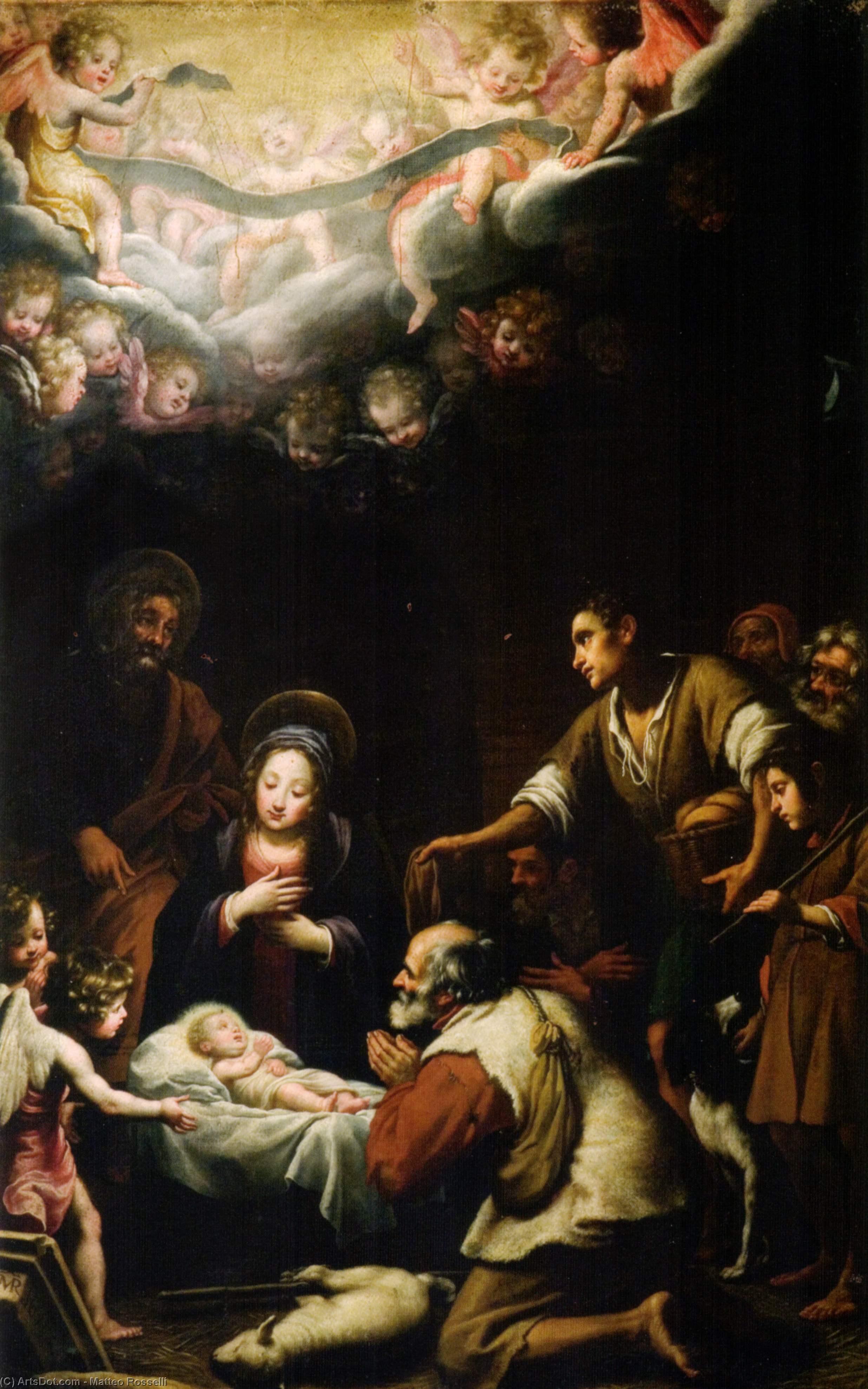 Buy Museum Art Reproductions Nativita Di Cristo by Matteo Rosselli (1578-1650, Italy) | ArtsDot.com