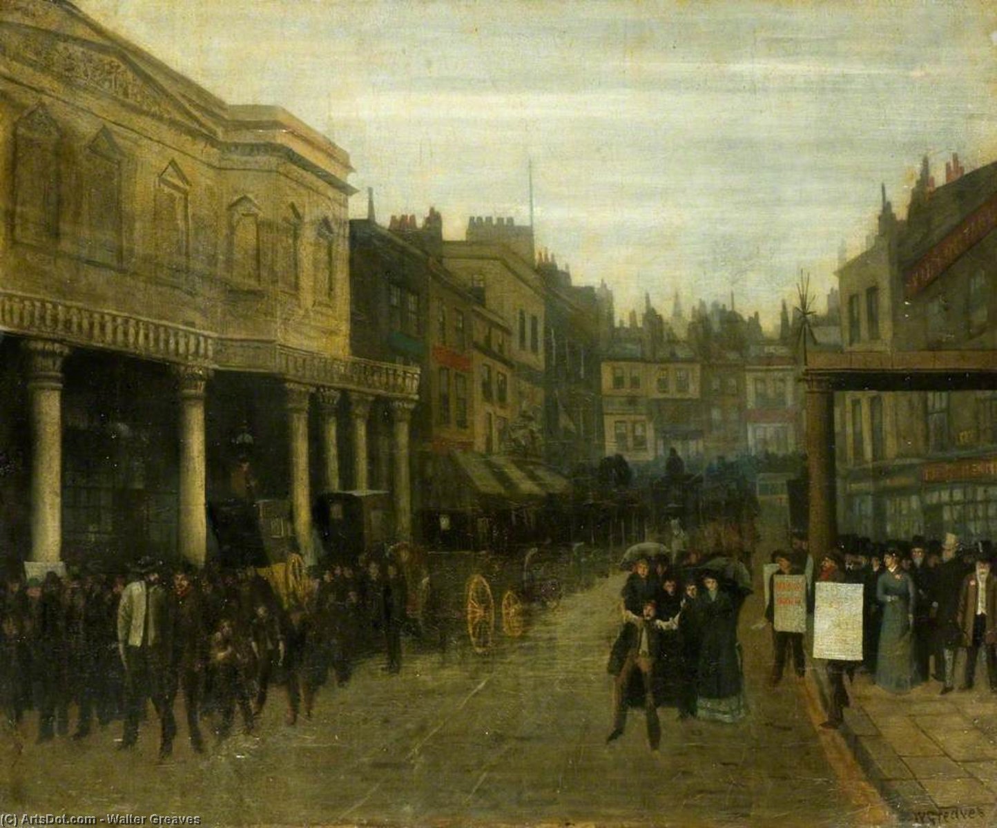 Order Oil Painting Replica The Haymarket by Walter Greaves (1846-1930, United Kingdom) | ArtsDot.com