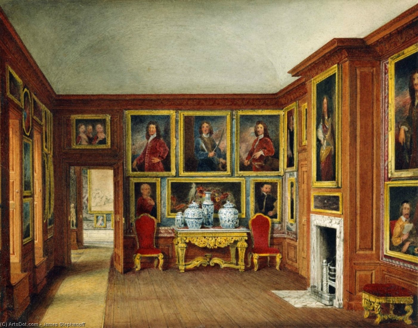 Buy Museum Art Reproductions Kensington Palace, Queen Mary`s Drawing Room by James Stephanoff (1788-1874, United Kingdom) | ArtsDot.com