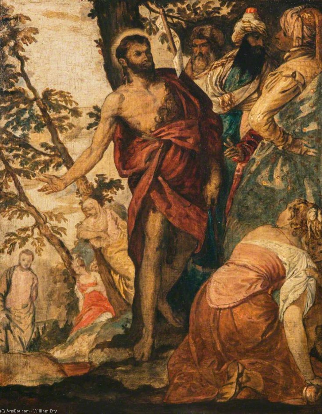 Order Oil Painting Replica Saint John The Baptist Preaching by William Etty (1787-1849, United Kingdom) | ArtsDot.com