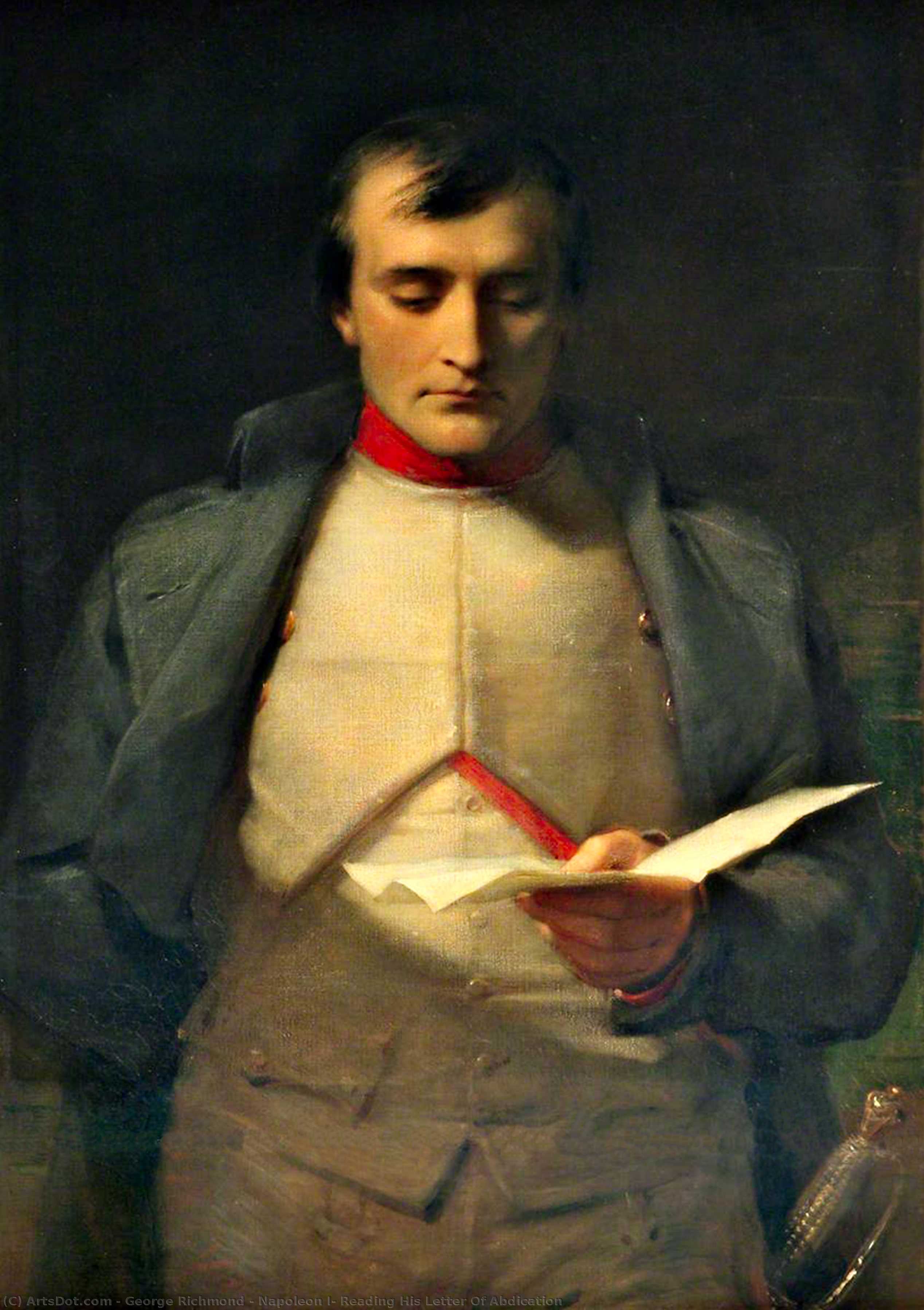 Order Art Reproductions Napoleon I, Reading His Letter Of Abdication by George Richmond | ArtsDot.com