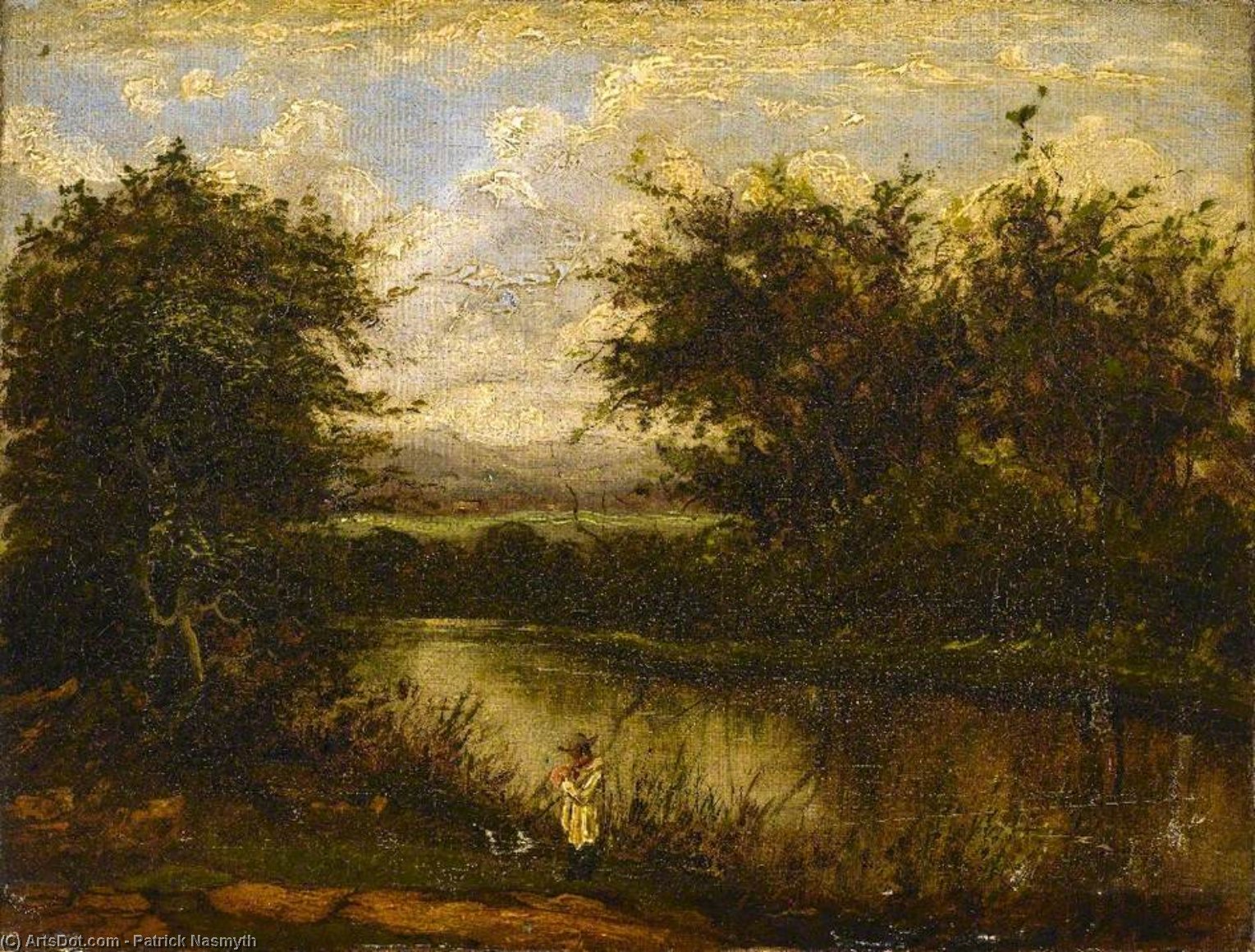 Order Paintings Reproductions Landscape Study In Hampshire by Patrick Nasmyth (1787-1831, United Kingdom) | ArtsDot.com
