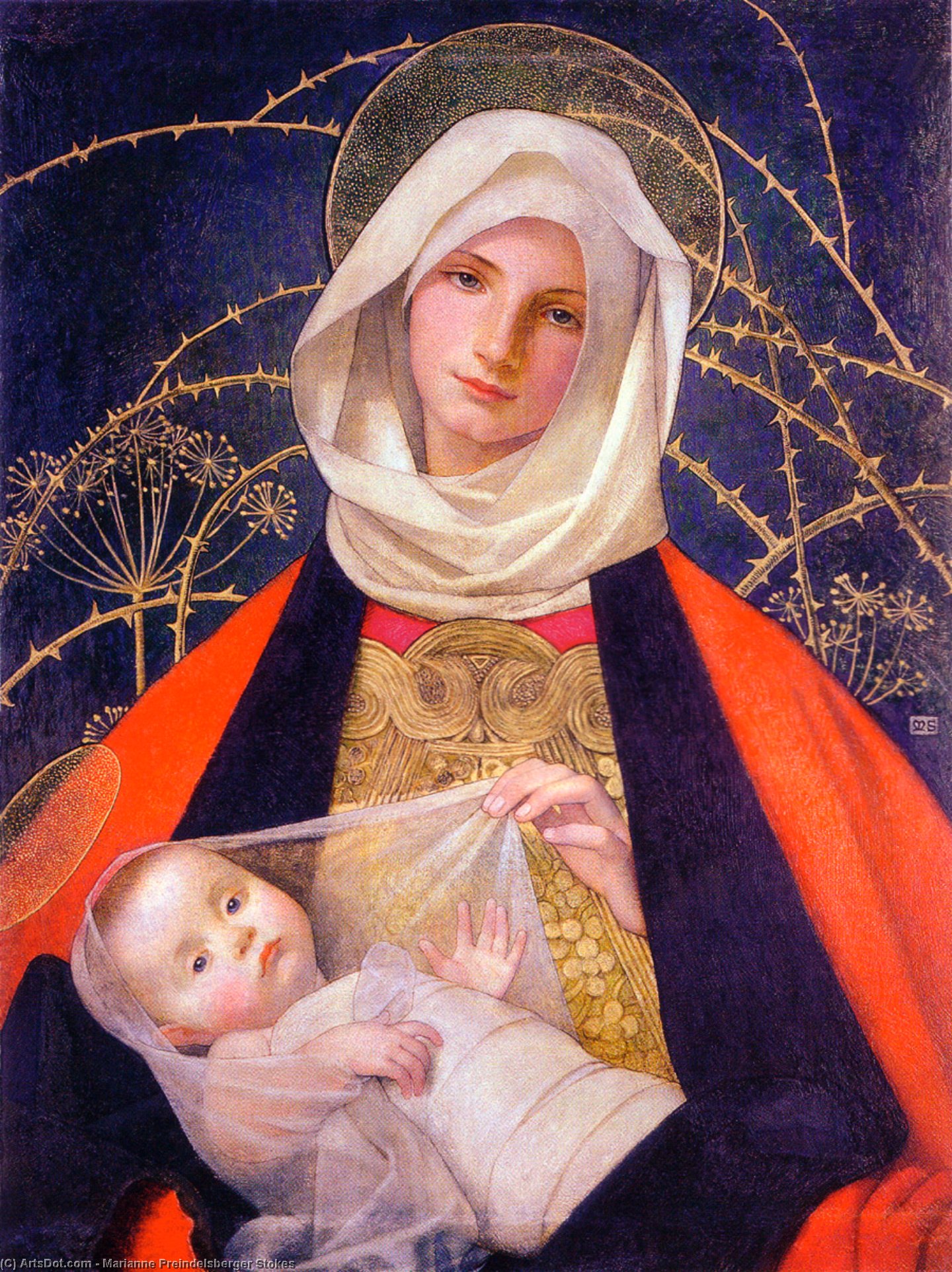 Order Oil Painting Replica Madonna And Child by Marianne Preindelsberger Stokes (1855-1927, Austria) | ArtsDot.com