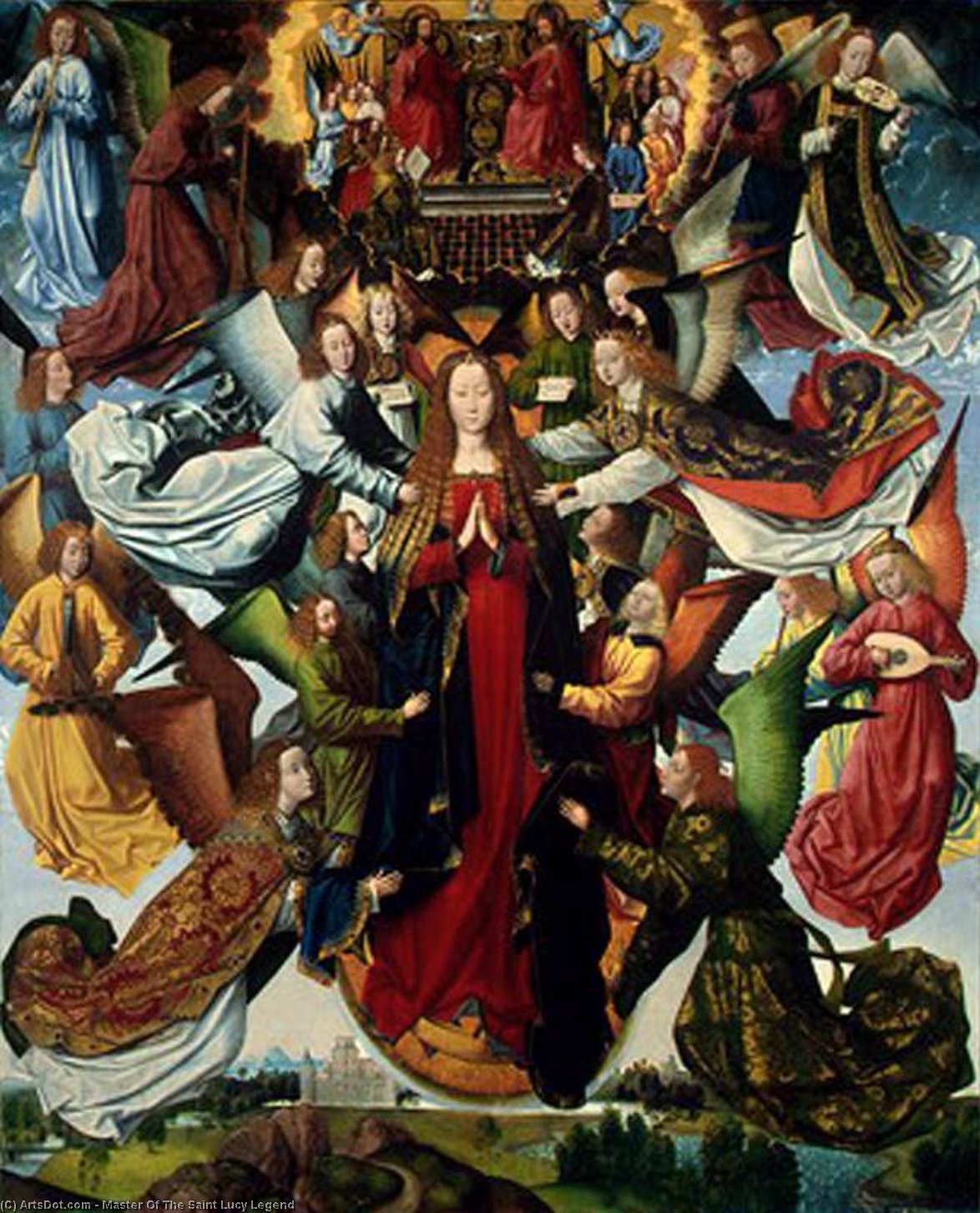 Order Art Reproductions Mary, Queen Of Heaven by Master Of The Saint Lucy Legend (1435-1509) | ArtsDot.com