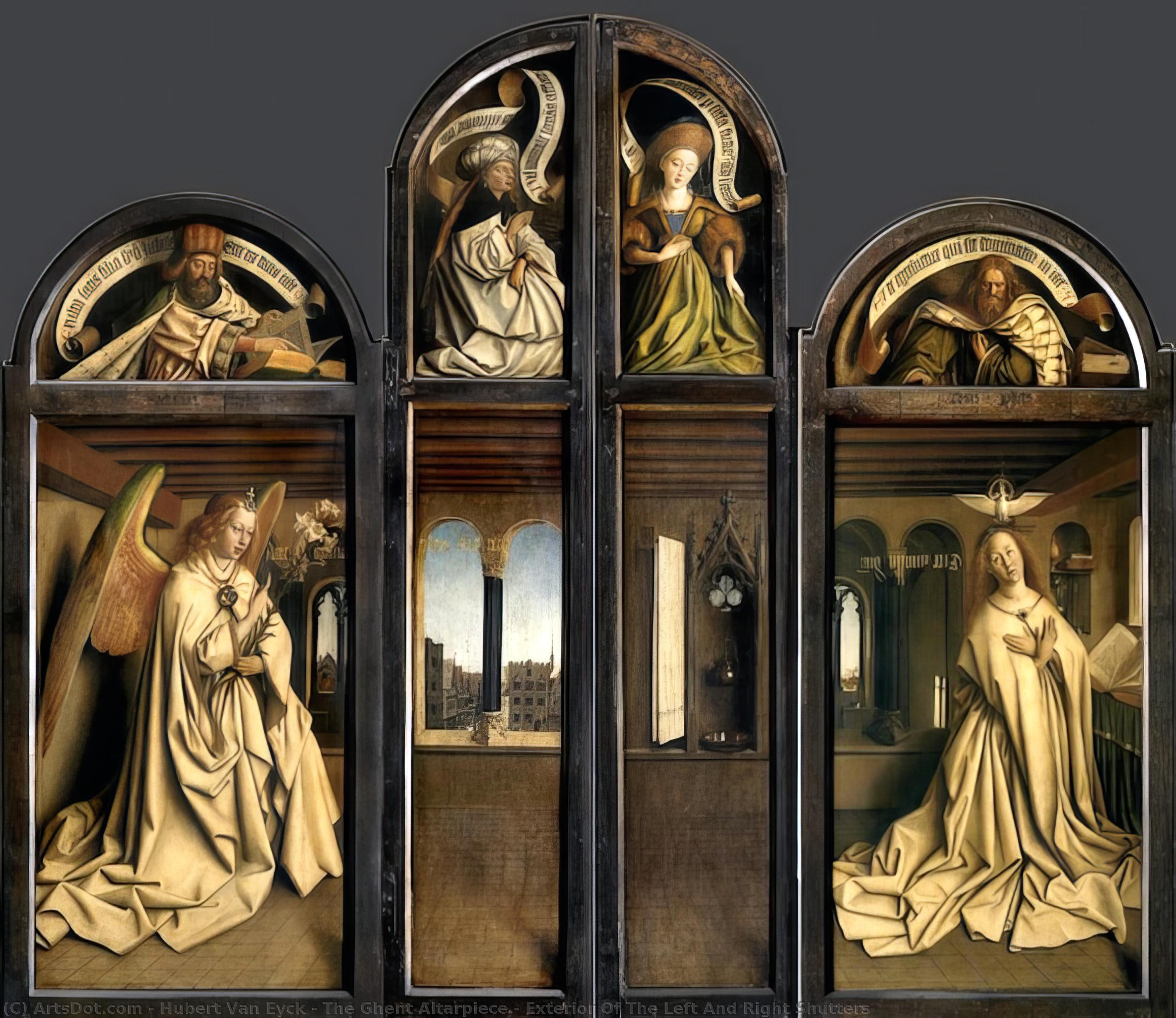 Order Art Reproductions The Ghent Altarpiece - Exterior Of The Left And Right Shutters, 1432 by Hubert Van Eyck (1370-1426, Belgium) | ArtsDot.com