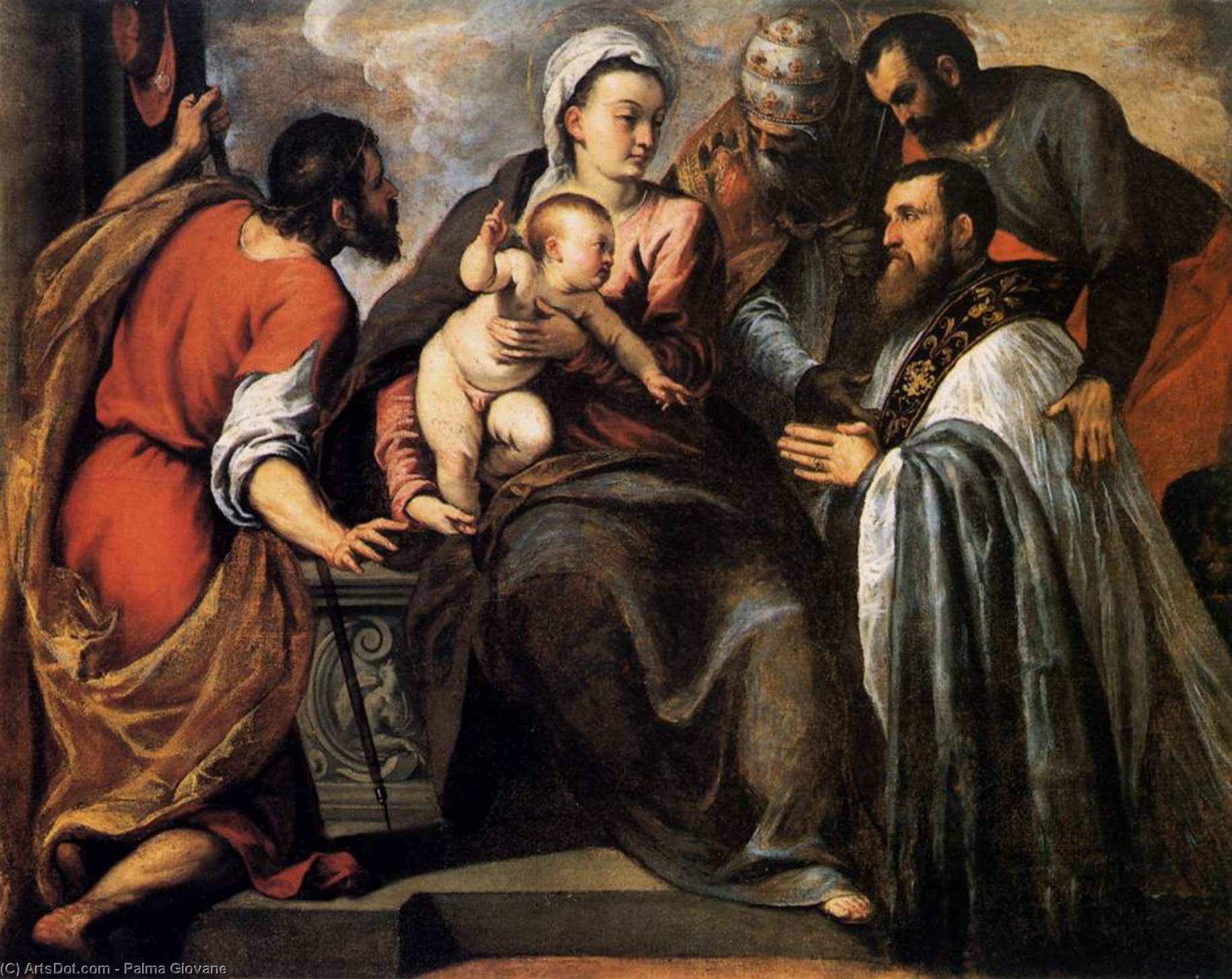 Order Oil Painting Replica Virgin And Child With Saints by Palma Giovane (1544-1628, Italy) | ArtsDot.com