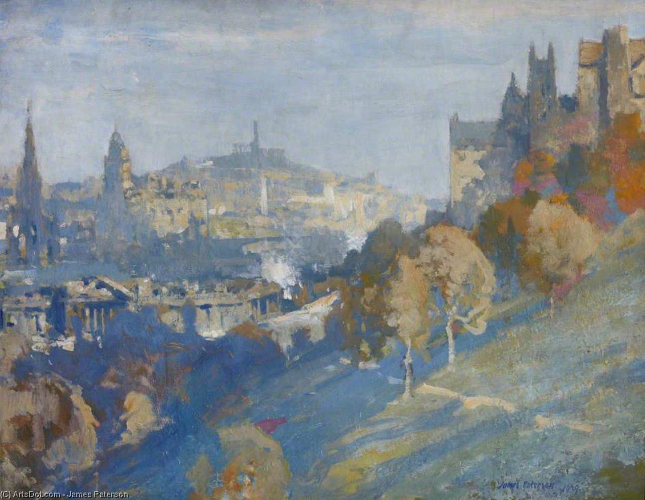 Buy Museum Art Reproductions From The Castle To The Calton Hill by James Paterson (1854-1932) | ArtsDot.com