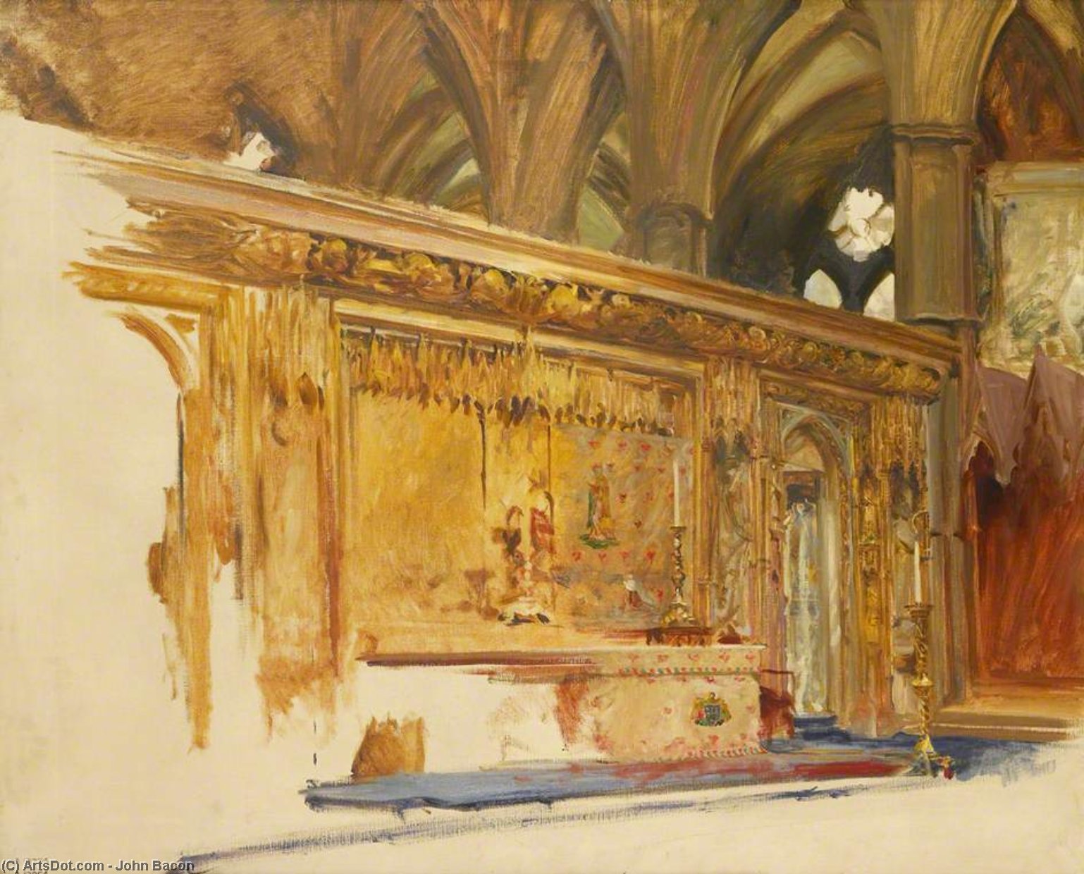 Buy Museum Art Reproductions Interior Of Westminster Abbey by John Bacon (1740-1799, United Kingdom) | ArtsDot.com