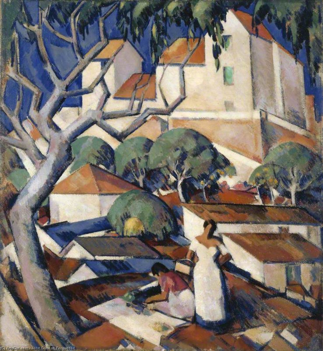 Buy Museum Art Reproductions Christmas Time In The South Of France by John Duncan Fergusson (Inspired By) (1874-1961, Scotland) | ArtsDot.com