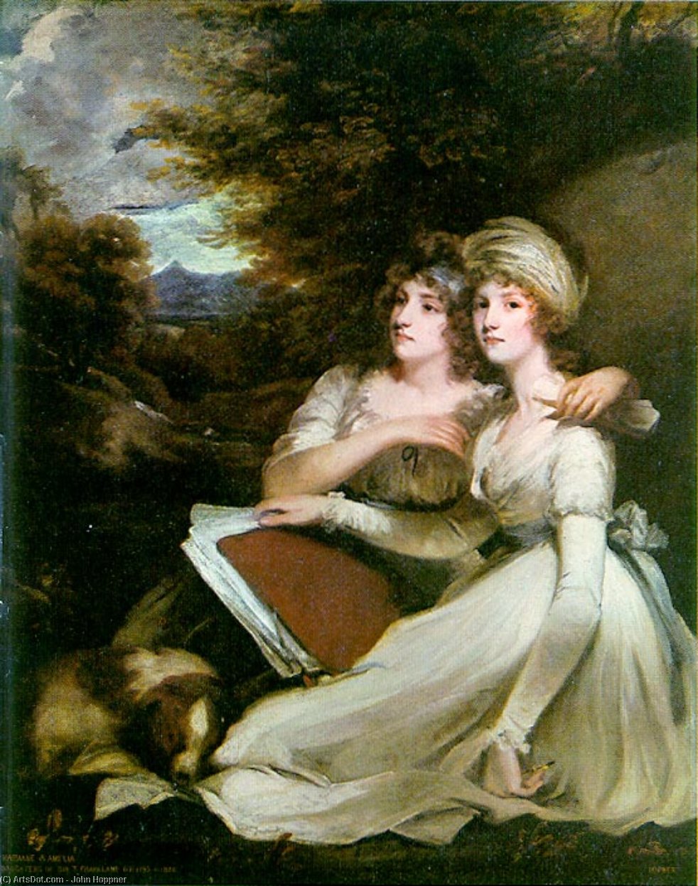 Buy Museum Art Reproductions Portrait Of The Frankland Sisters by John Hoppner (1758-1810, United Kingdom) | ArtsDot.com