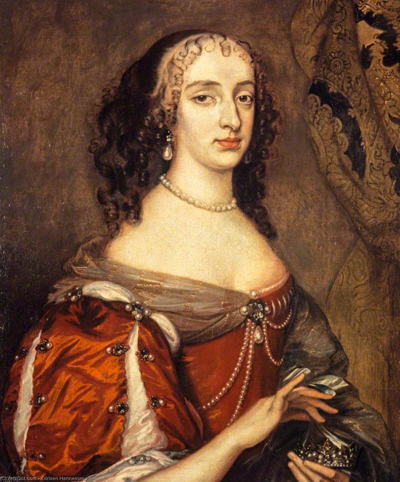 Buy Museum Art Reproductions Princess Mary, Eldest Daughter Of Charles I And Princess Of Orange by Adriaen Hanneman (1603-1671, Netherlands) | ArtsDot.com