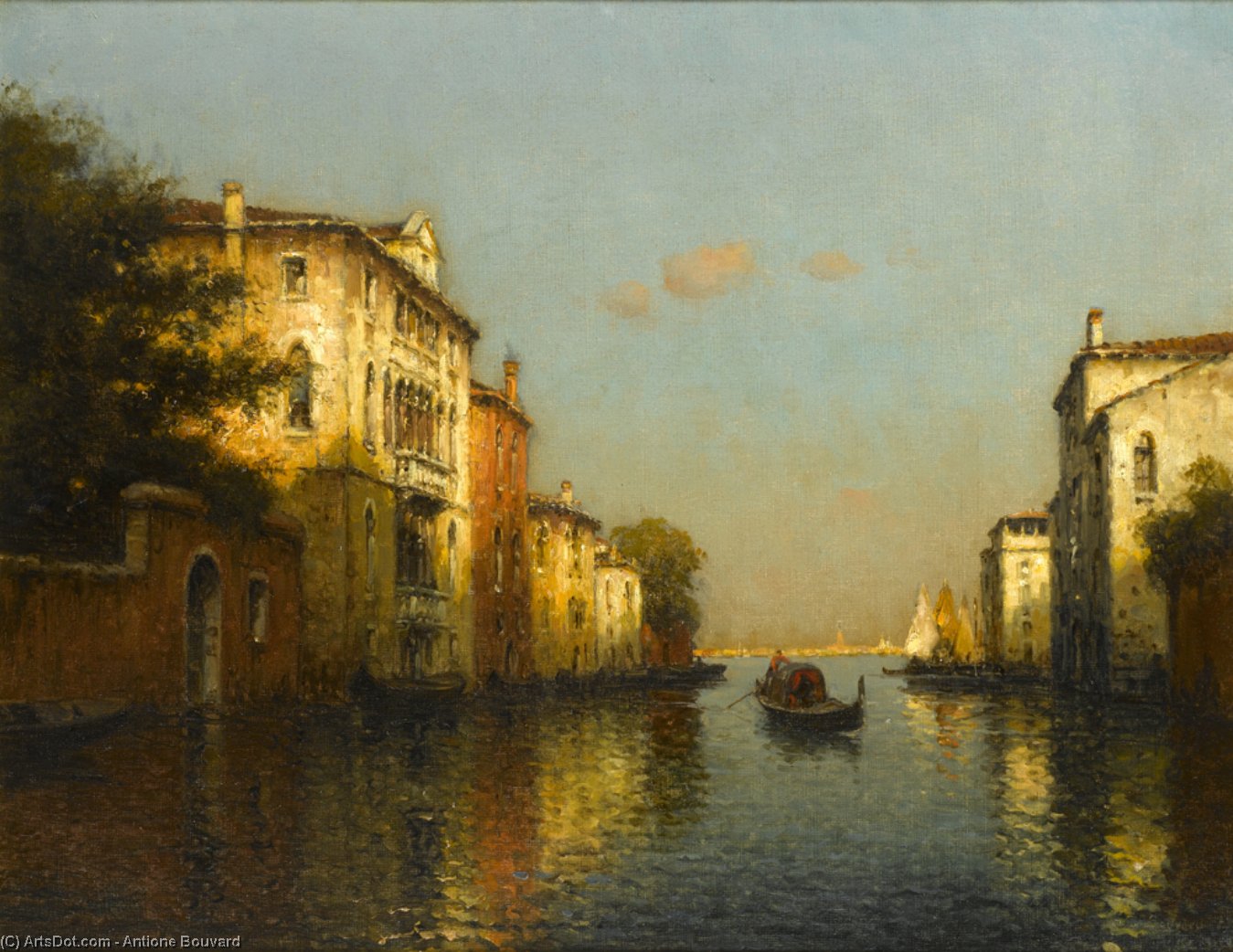 Order Art Reproductions Venice, Evening Light by Antione Bouvard (Inspired By) (1870-1956, France) | ArtsDot.com