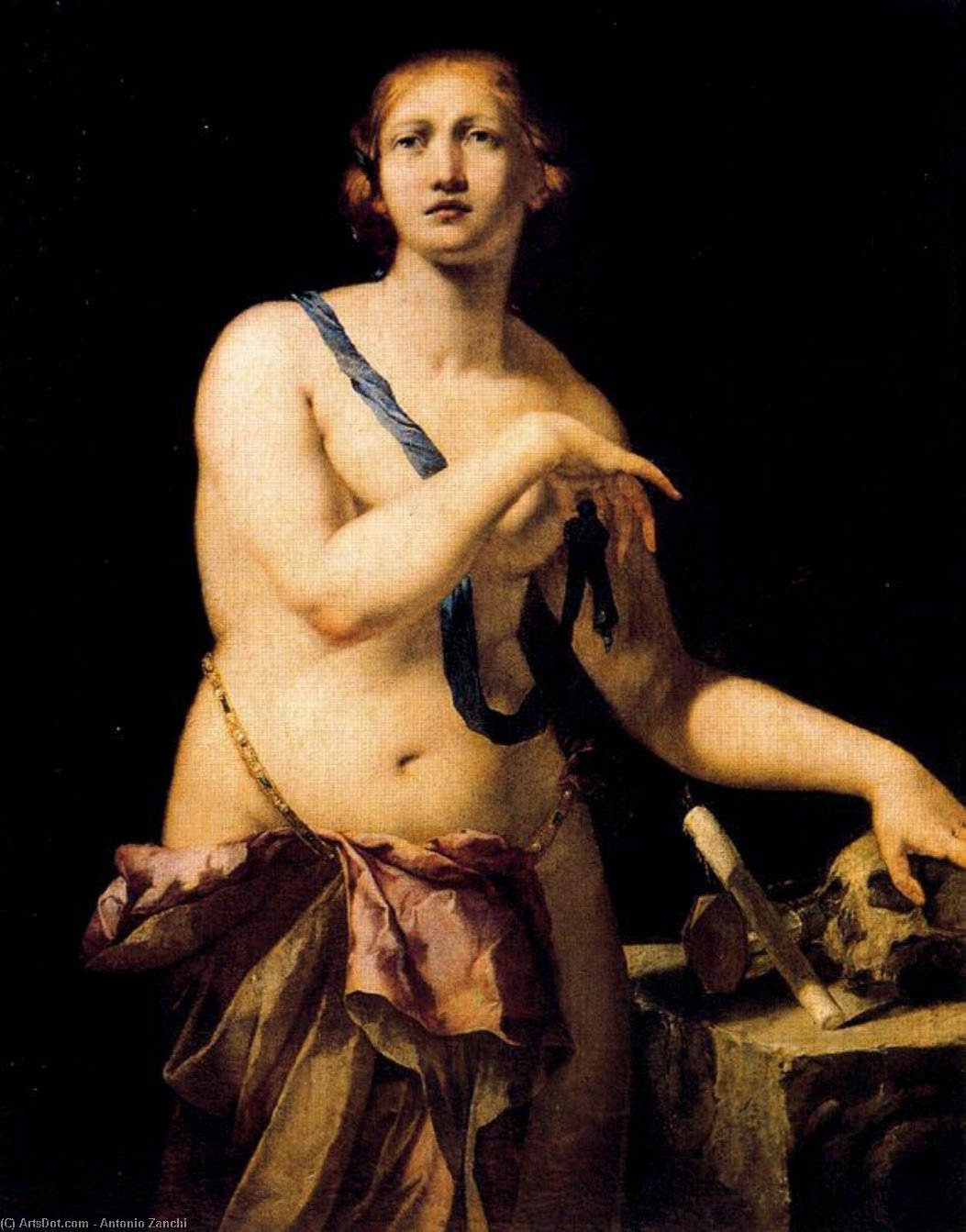 Buy Museum Art Reproductions Magdalena Penitente, Museo Del Prado by Antonio Zanchi (1631-1722, Italy) | ArtsDot.com