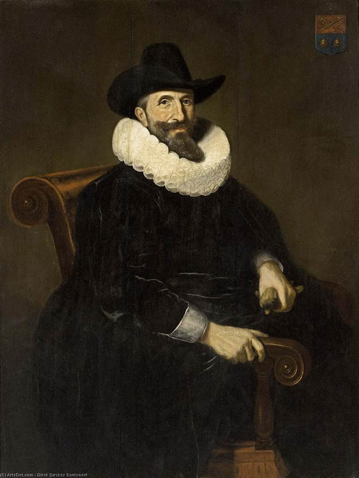 Buy Museum Art Reproductions Portrait Of Elias Van Cuelen by Dirck Dircksz Van Santvoort (1610-1680) | ArtsDot.com