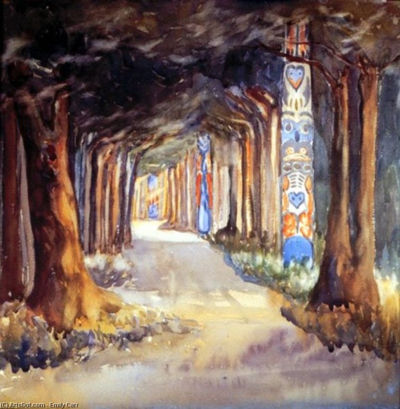 Order Oil Painting Replica Totem Walk At Sitka by Emily Carr (1871-1945, Canada) | ArtsDot.com