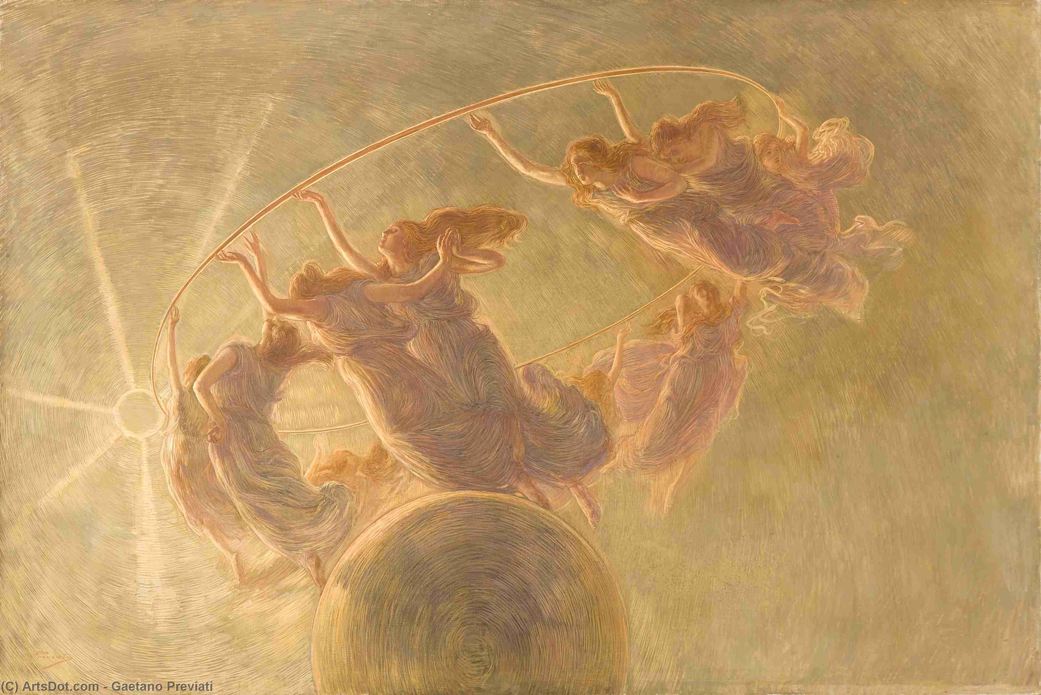Buy Museum Art Reproductions La Danza Delle Ore by Gaetano Previati (1852-1920, Italy) | ArtsDot.com