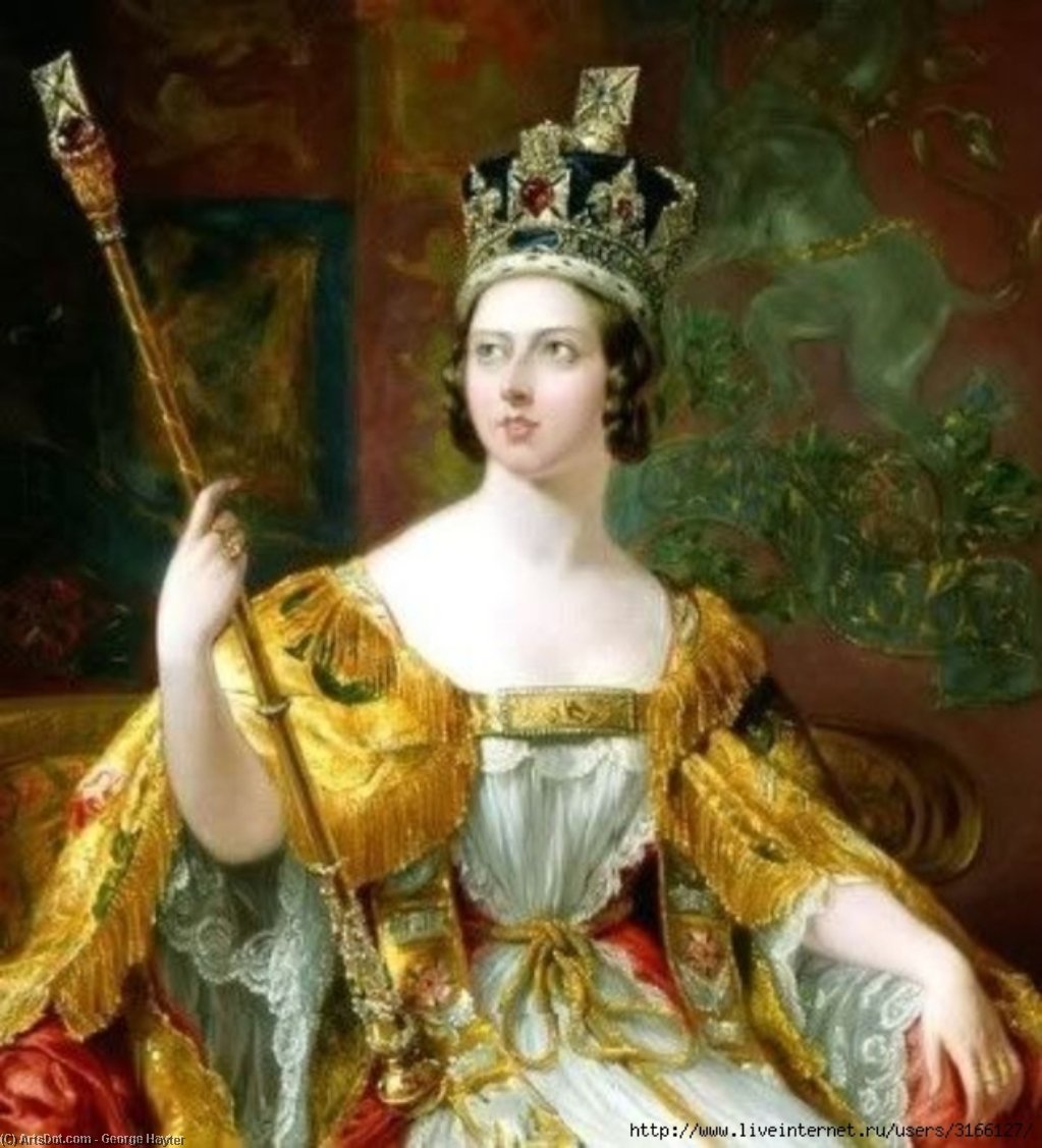 Order Oil Painting Replica Queen Victoria In Her Coronation Robes by George Hayter (1792-1871, United Kingdom) | ArtsDot.com