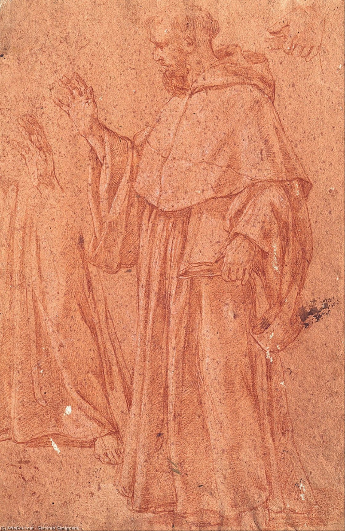 Order Oil Painting Replica Study Of Saint Augustine by Giacinto Gimignani (1606-1681, Italy) | ArtsDot.com