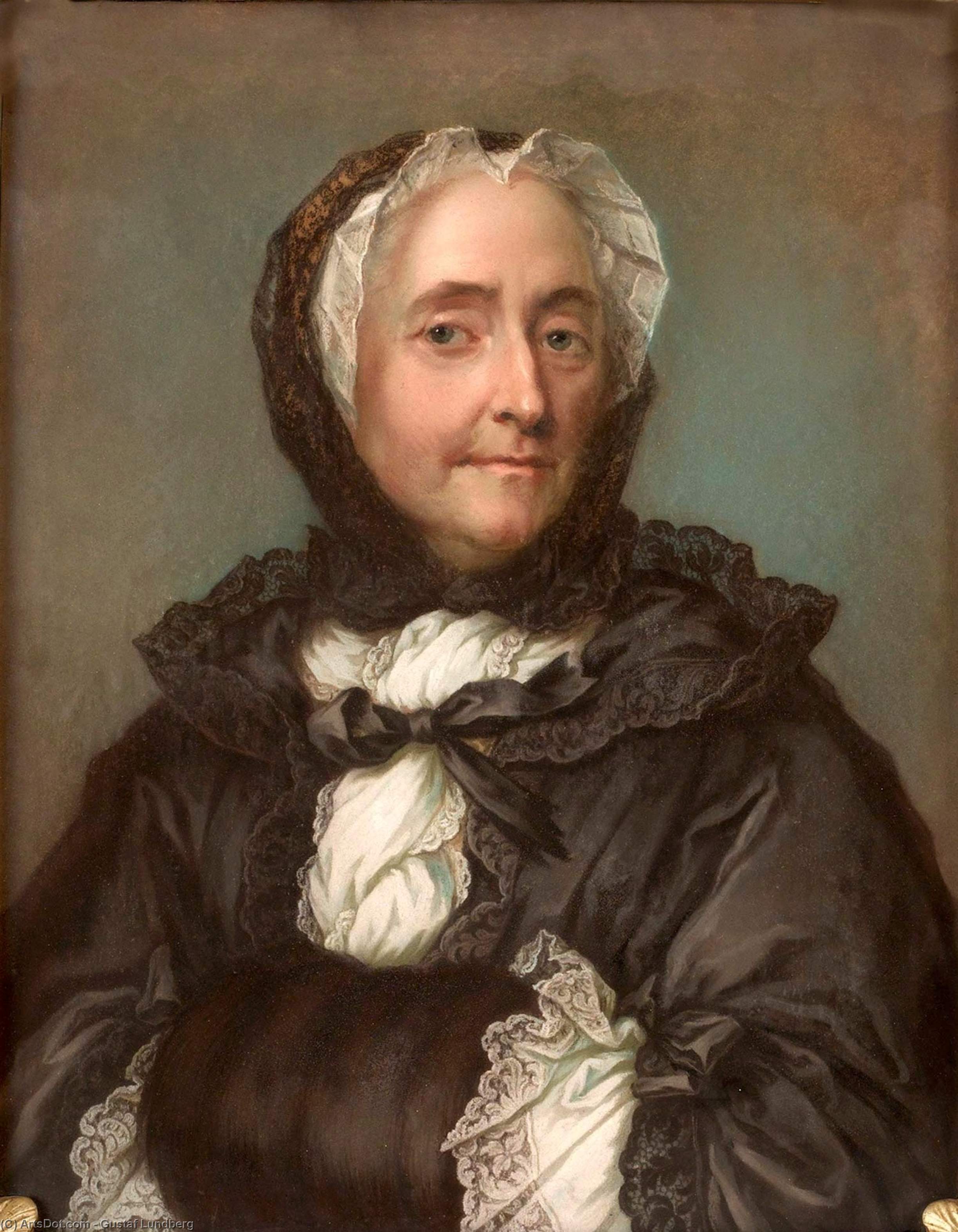 Buy Museum Art Reproductions Portrait Of Kristina Sofia Sack by Gustaf Lundberg (1695-1786, Sweden) | ArtsDot.com