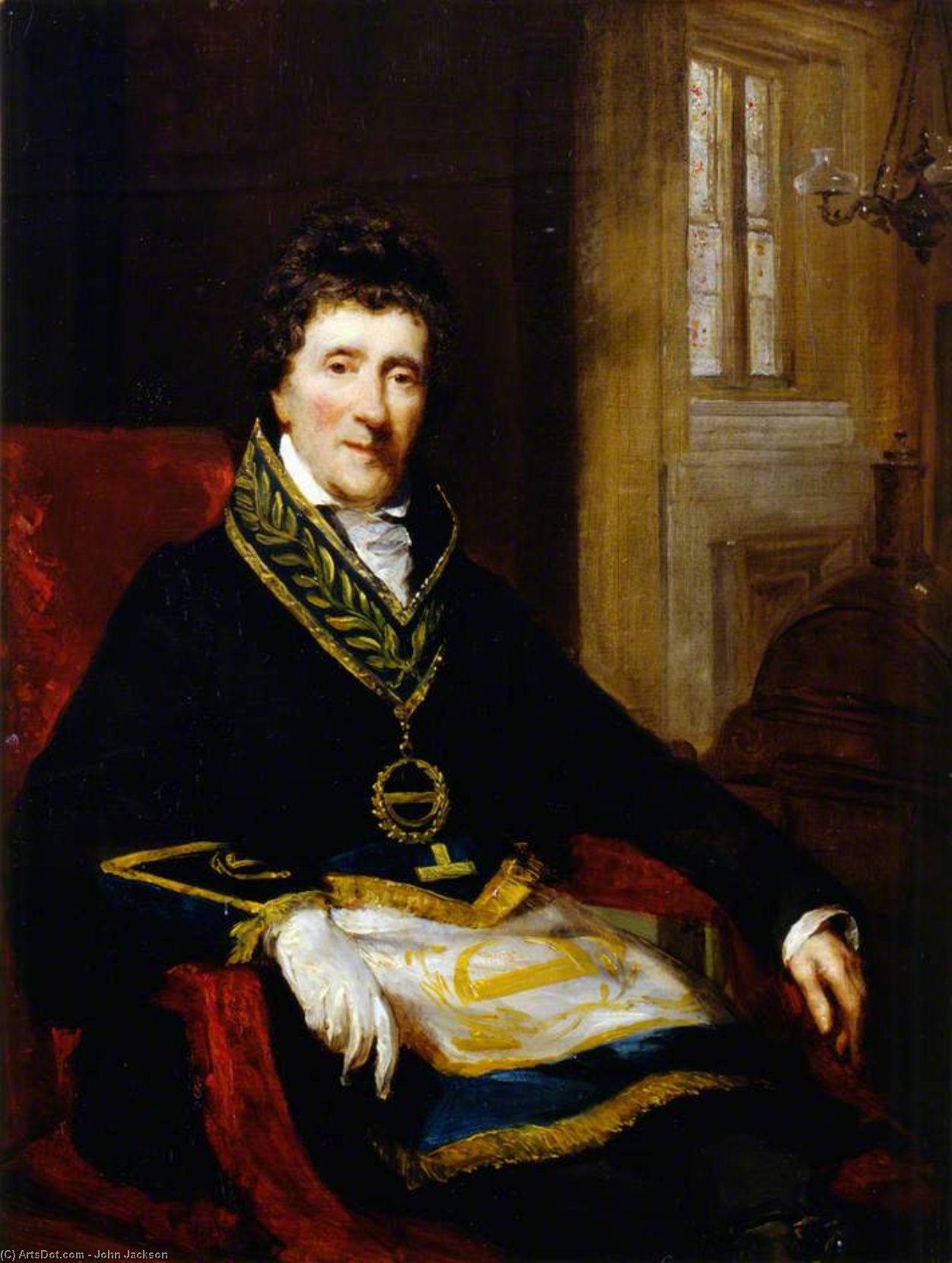 Buy Museum Art Reproductions Sir John Soane, In Masonic Costume, As Grand Superintendent And President Of The Board Of Works by John Jackson (1778-1831, United Kingdom) | ArtsDot.com