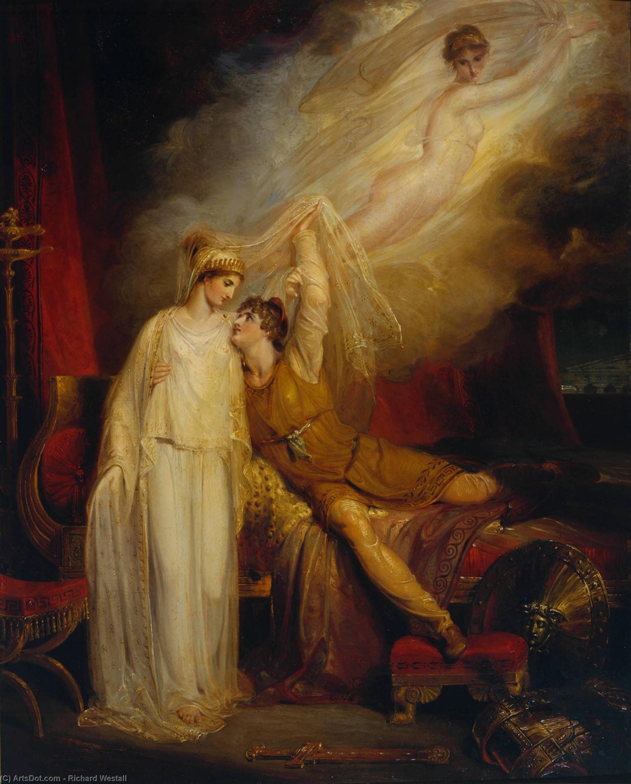 Buy Museum Art Reproductions The Reconciliation Of Helen And Paris After His Defeat By Menelaus by Richard Westall (1765-1836, United Kingdom) | ArtsDot.com