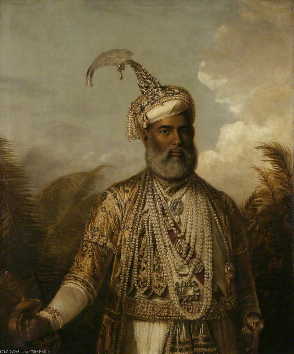 Order Oil Painting Replica Muhammad Ali Khan, The Nawab Of Arcot by Tilly Kettle (1735-1786, United Kingdom) | ArtsDot.com