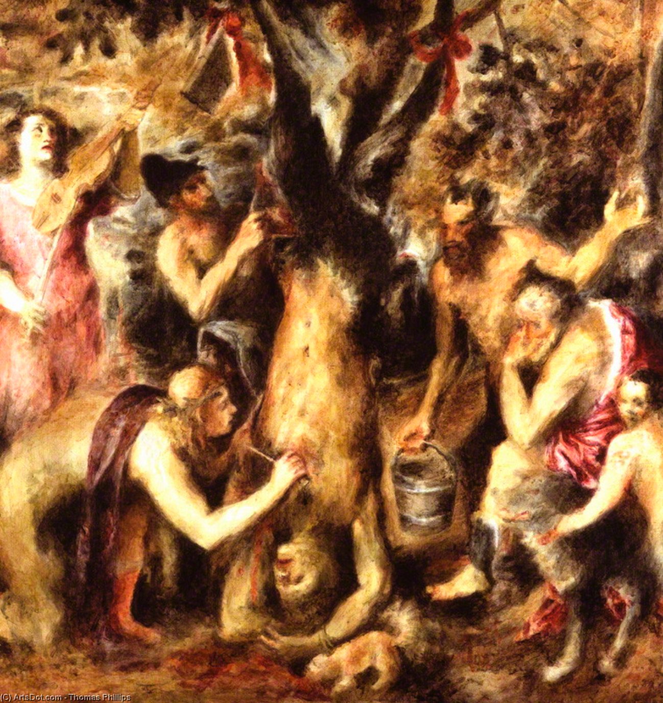 Order Paintings Reproductions Study Of `the Flaying Of Marsyas` by Thomas Phillips (1770-1845, United Kingdom) | ArtsDot.com