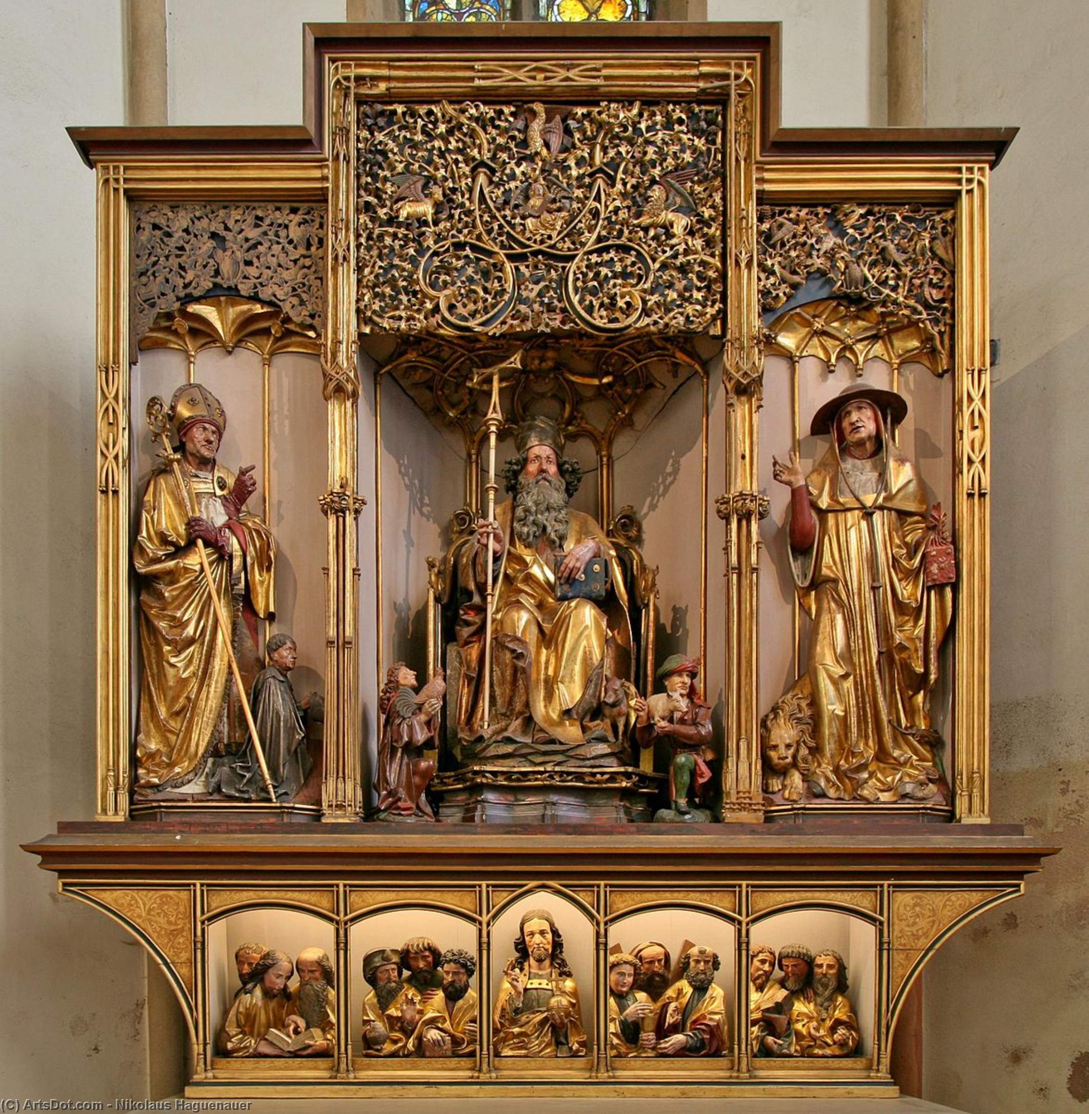 Order Oil Painting Replica Niklaus Von Hagenau, Dritte Schauseite Des Isenheimer Altars by Nikolaus Haguenauer (1445-1538, Germany) | ArtsDot.com