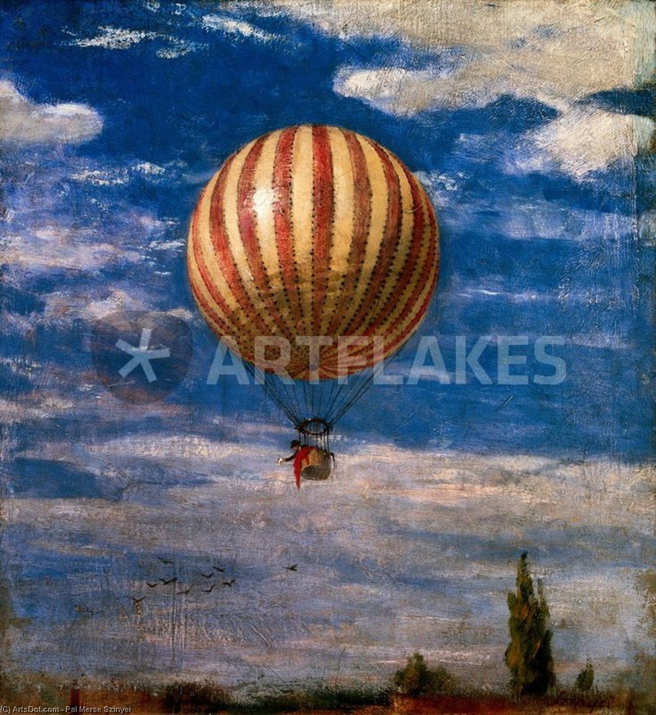 Buy Museum Art Reproductions The Balloon by Pal Szinyei Merse | ArtsDot.com