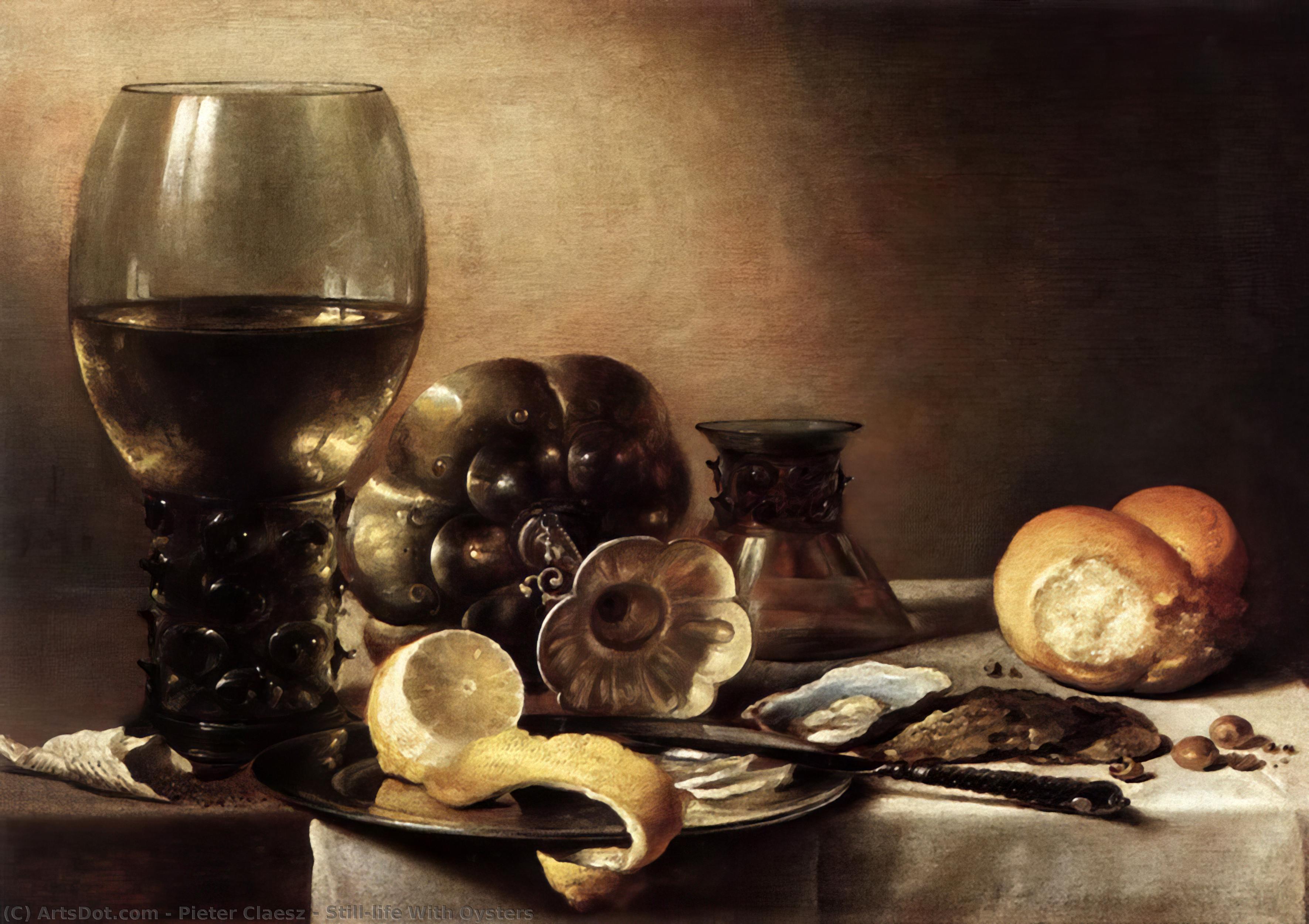 Buy Museum Art Reproductions Still-life With Oysters by Pieter Claesz (1597-1660) | ArtsDot.com