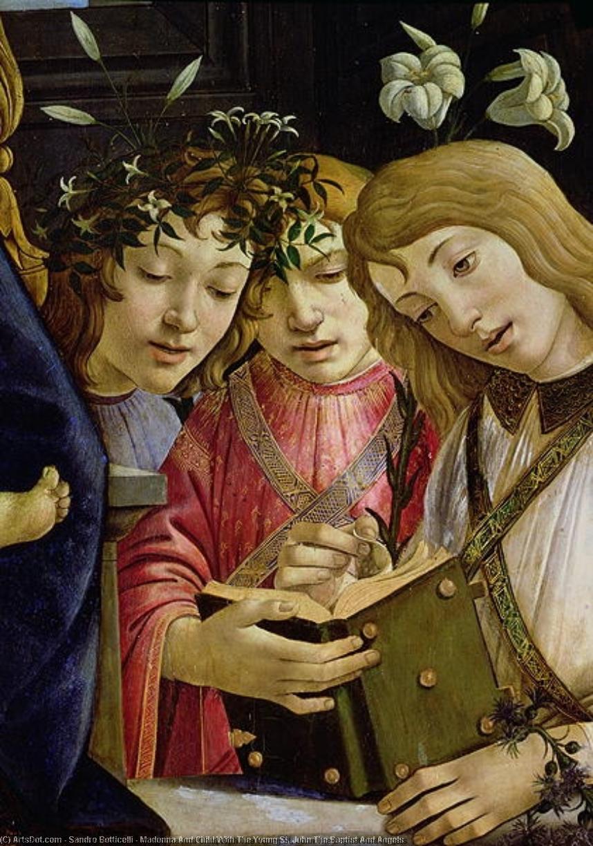 Buy Museum Art Reproductions Madonna And Child With The Young St. John The Baptist And Angels by Sandro Botticelli (1445-1510, Italy) | ArtsDot.com