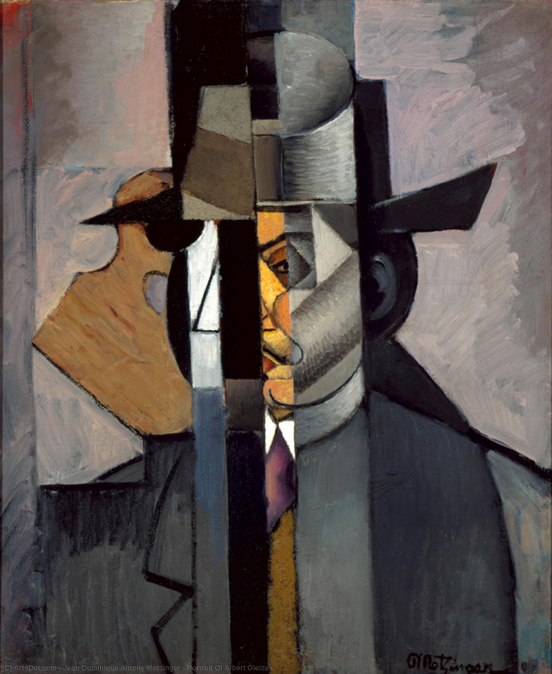 Buy Museum Art Reproductions Portrait Of Albert Gleizes by Jean Dominique Antony Metzinger (Inspired By) (1883-1956, France) | ArtsDot.com