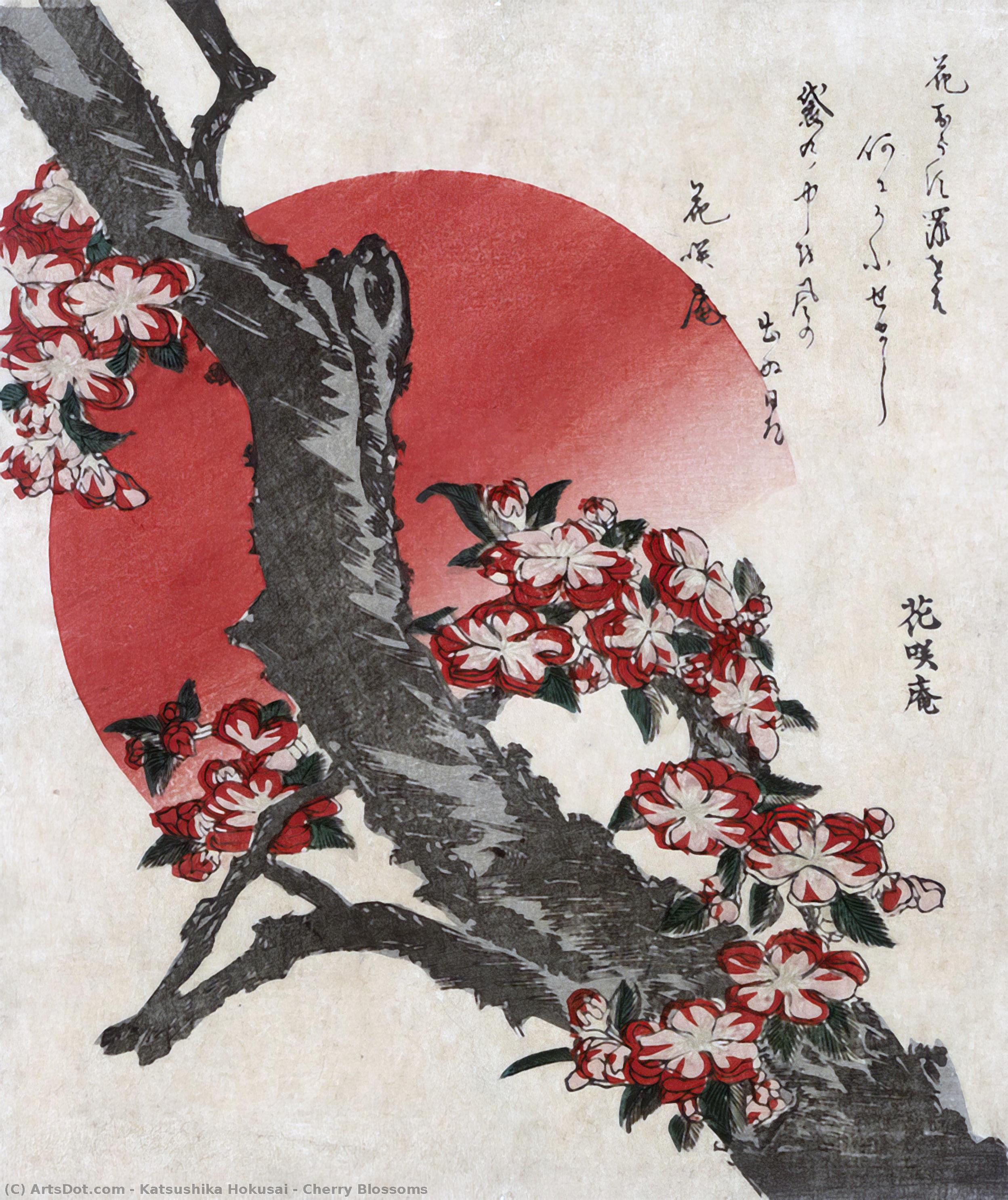 Buy Museum Art Reproductions Cherry Blossoms by Katsushika Hokusai (1760-1849, Japan) | ArtsDot.com