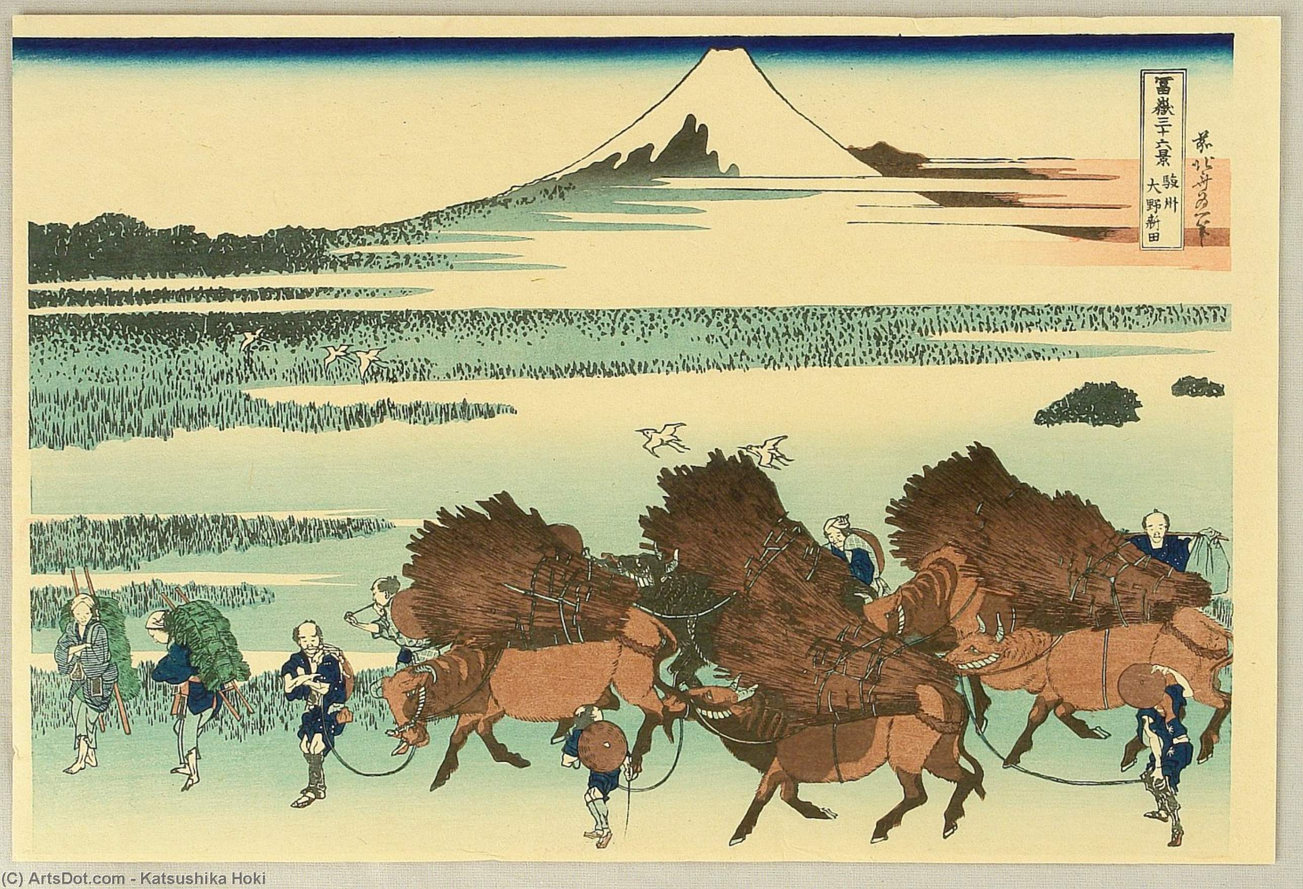 Order Oil Painting Replica Fugaku Sanju-rokkei - Nitta by Katsushika Hokusai (1760-1849, Japan) | ArtsDot.com