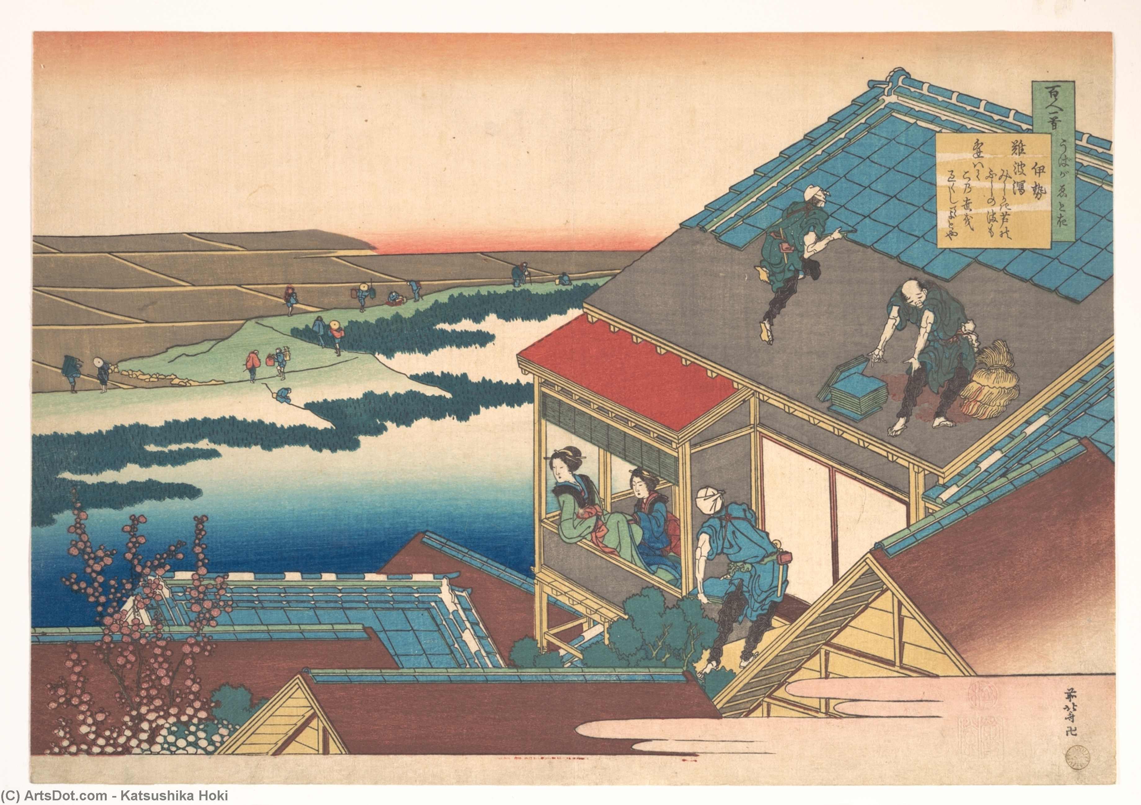 Buy Museum Art Reproductions Poem By Lady Ise Of The 9th Century by Katsushika Hokusai (1760-1849, Japan) | ArtsDot.com
