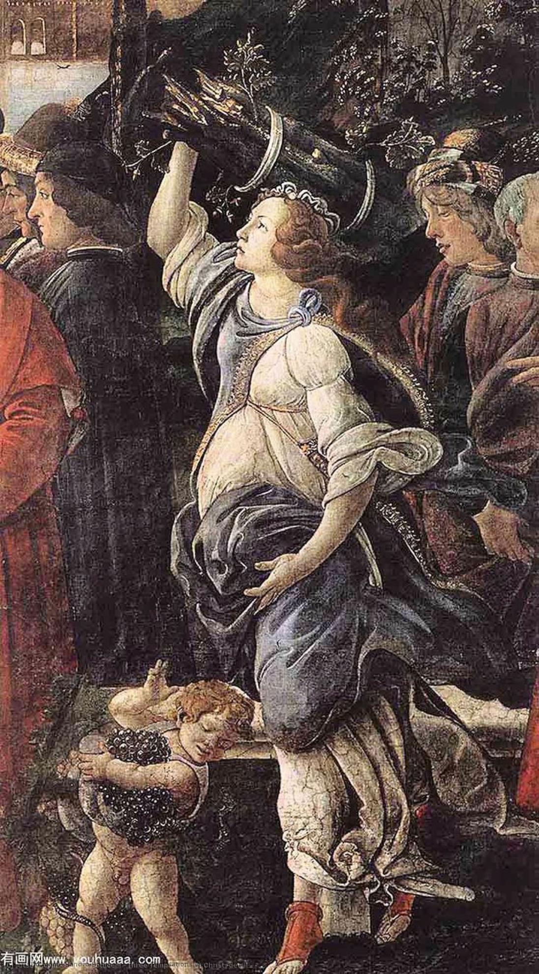 Buy Museum Art Reproductions Three Temptations Of Christ (detail - ) by Sandro Botticelli (1445-1510, Italy) | ArtsDot.com