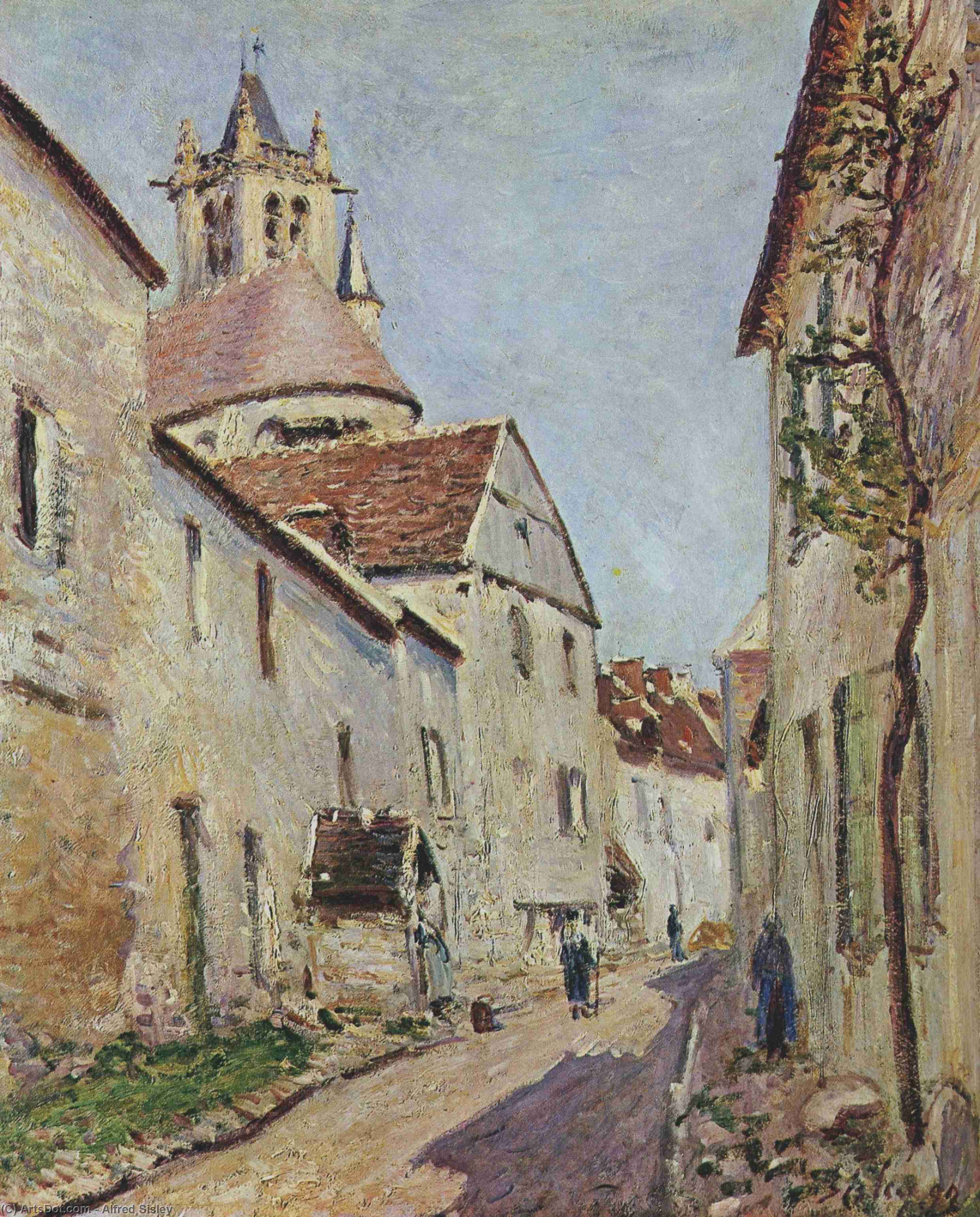 Buy Museum Art Reproductions Rue de la Tannerie by Alfred Sisley (1839-1899, France) | ArtsDot.com