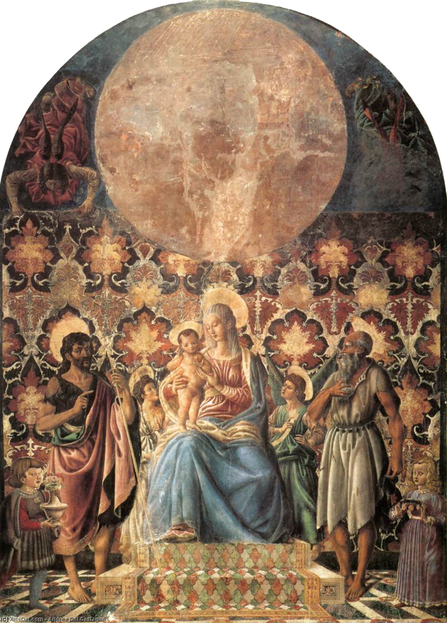 Buy Museum Art Reproductions Madonna and Child with Saints by Andrea Del Castagno (1419-1457, Italy) | ArtsDot.com