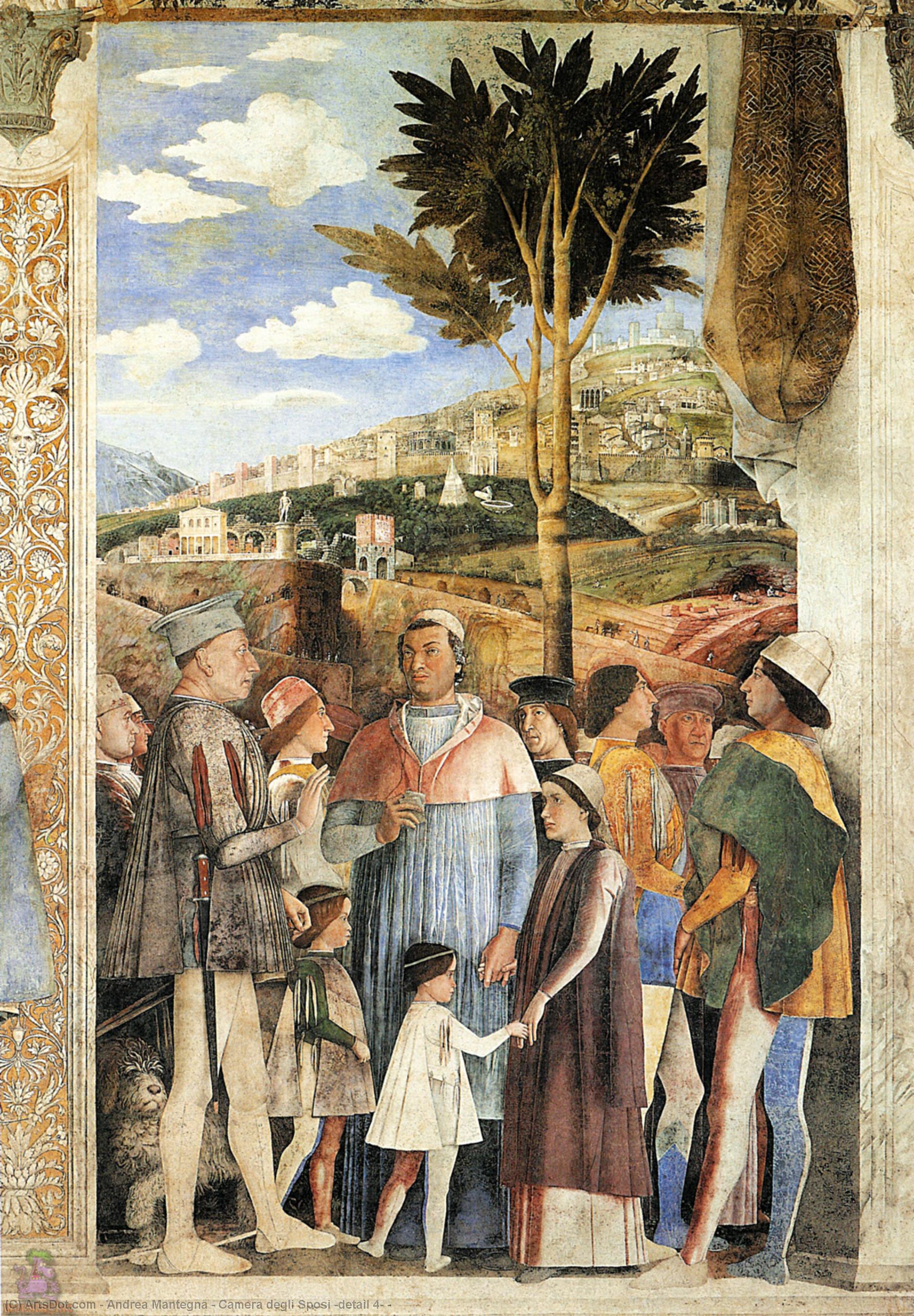 Order Paintings Reproductions Camera degli Sposi (detail 4) -, 1474 by Andrea Mantegna (1431-1506, Italy) | ArtsDot.com