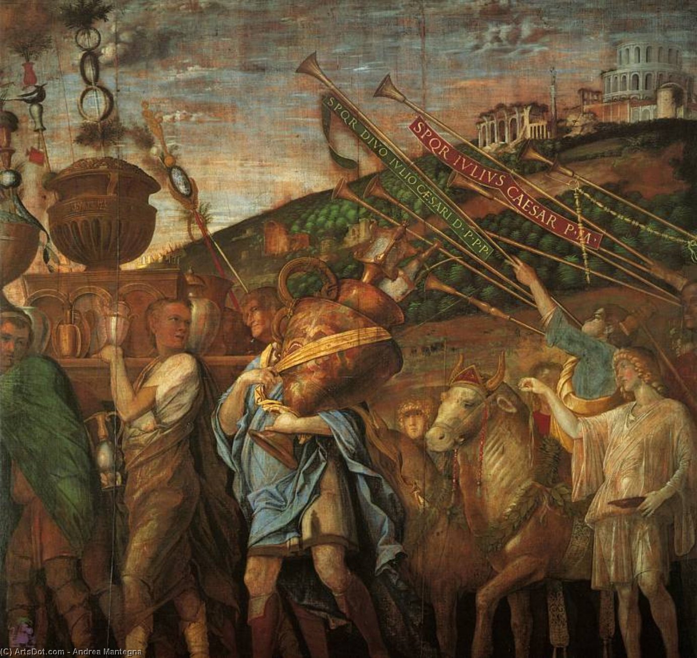 Buy Museum Art Reproductions Triumphs of Caeser (scene 4) -, 1500 by Andrea Mantegna (1431-1506, Italy) | ArtsDot.com