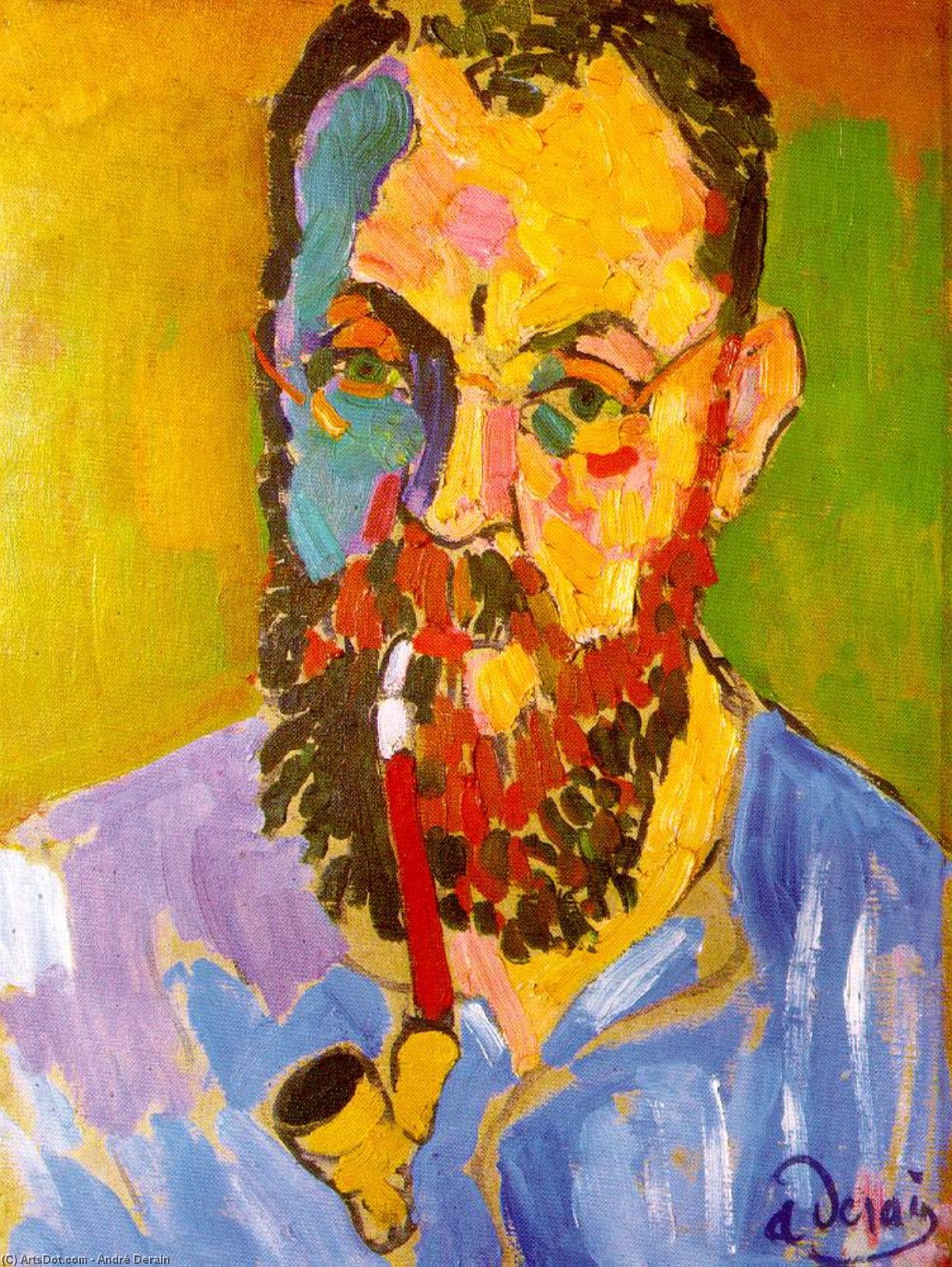 Order Oil Painting Replica Portrait of Matisse, 1905 by André Derain (Inspired By) (1880-1954, France) | ArtsDot.com