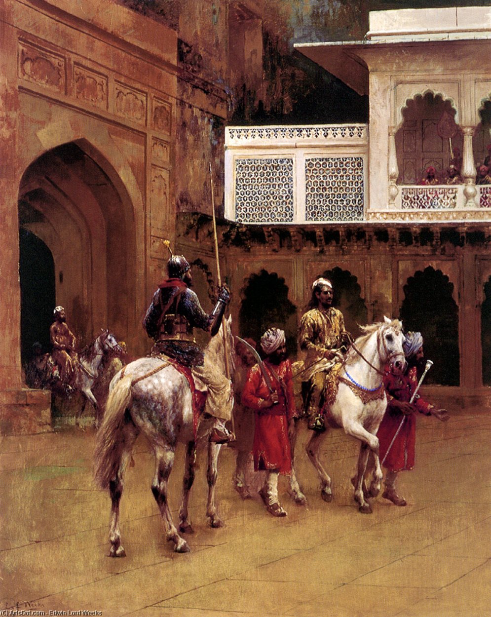 Buy Museum Art Reproductions indian prince palace of agra by Edwin Lord Weeks (1849-1903, United States) | ArtsDot.com