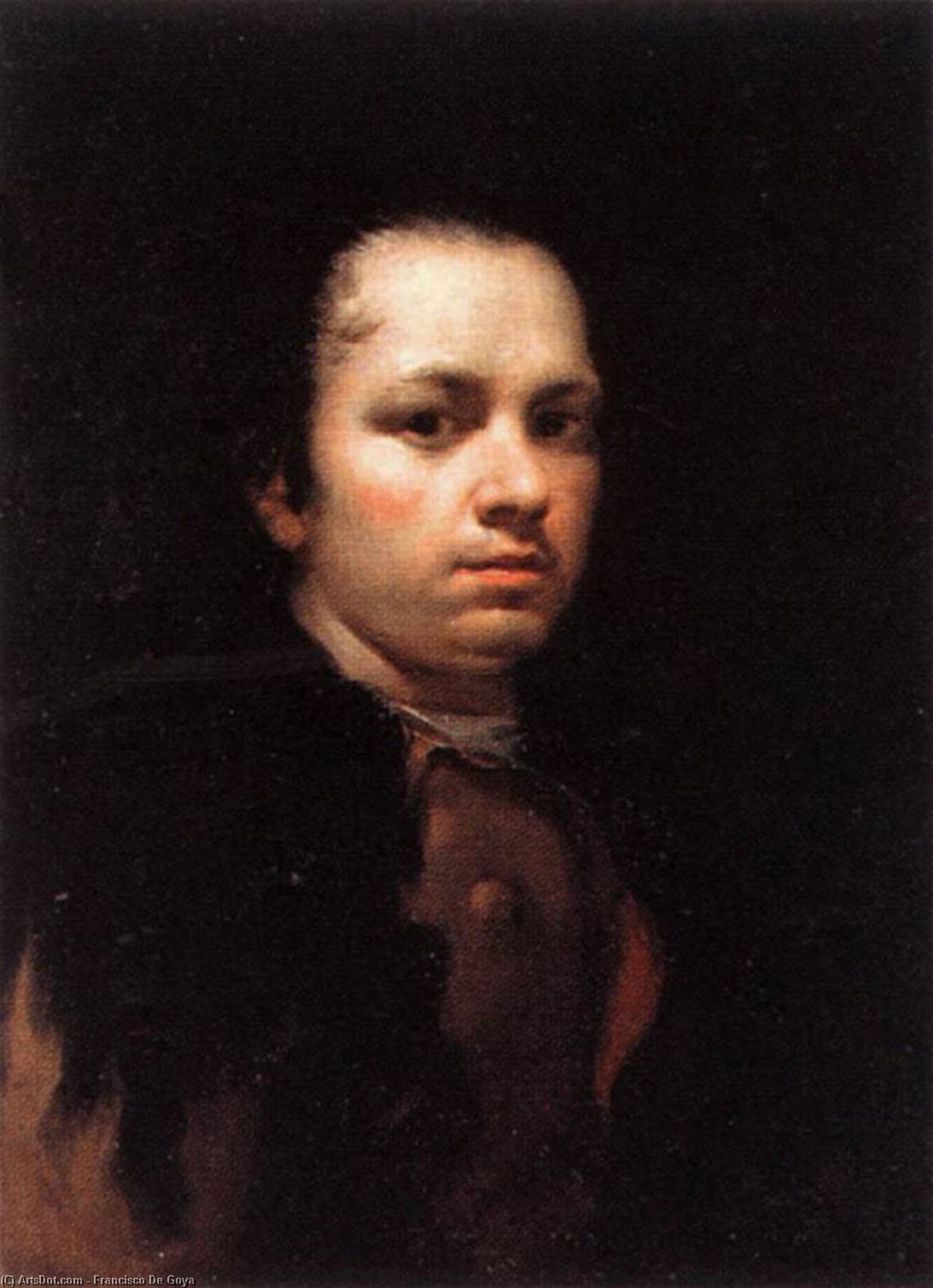 Order Oil Painting Replica y Lucientes Francisco De Self Portrait by Francisco De Goya (1746-1828, Spain) | ArtsDot.com