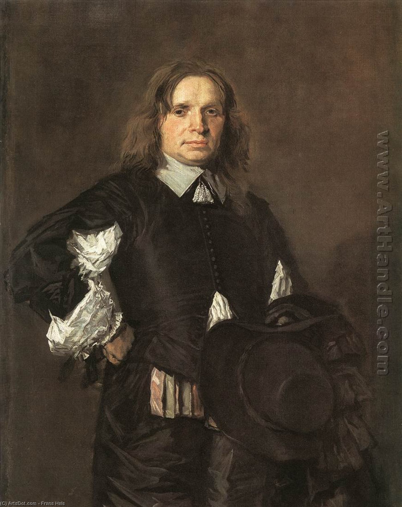 Order Oil Painting Replica portrait of a man, 1650 by Frans Hals (1580-1666, Belgium) | ArtsDot.com