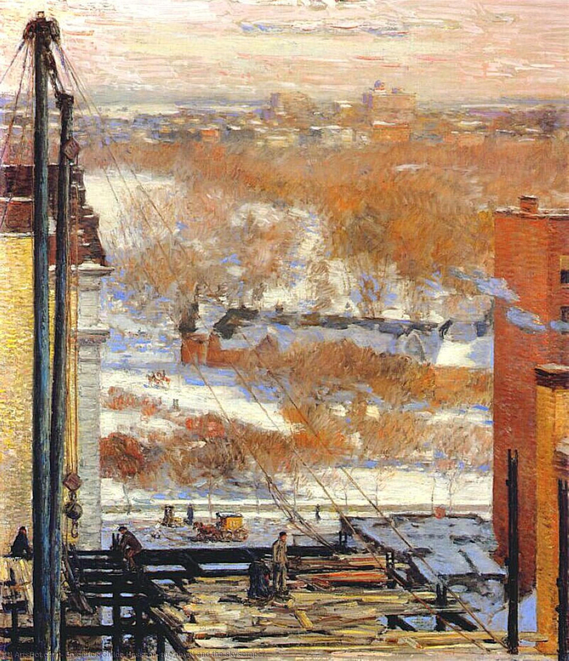 Buy Museum Art Reproductions the hovel and the skyscraper, 1904 by Frederick Childe Hassam (1859-1935, United States) | ArtsDot.com