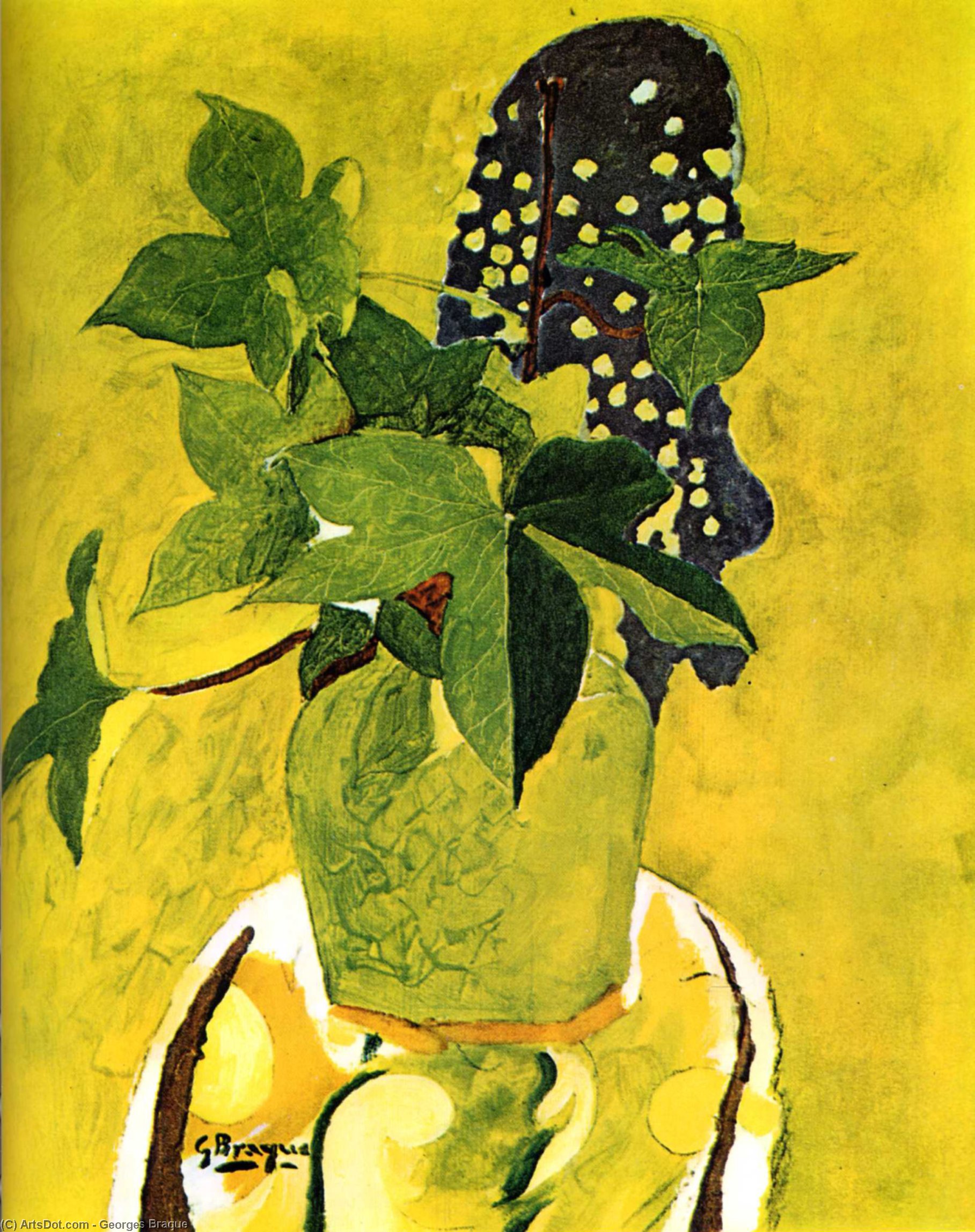 Order Art Reproductions still life with flowers, 1945 by Georges Braque (Inspired By) (1882-1963, France) | ArtsDot.com