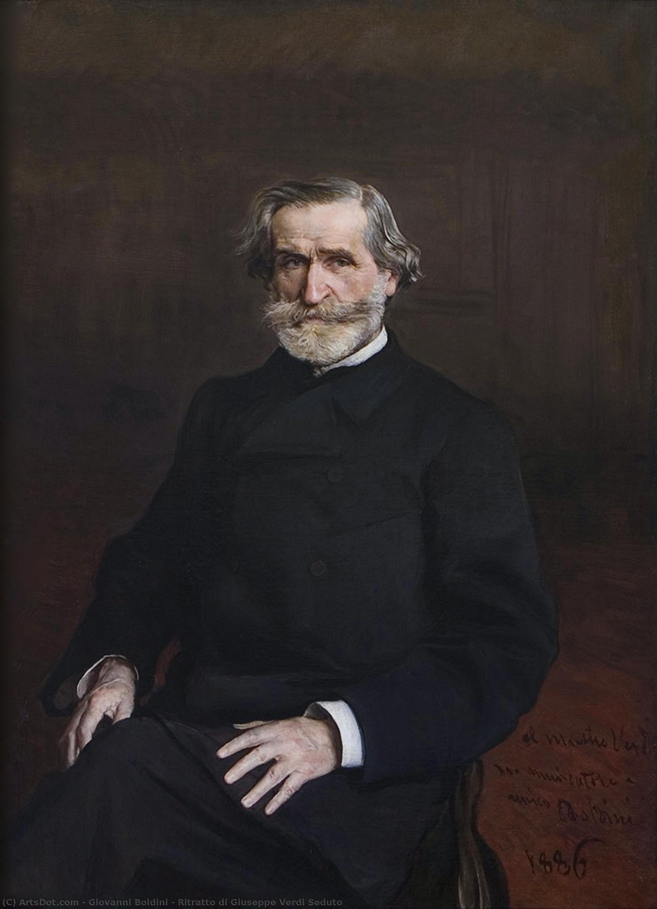 Buy Museum Art Reproductions Ritratto di Giuseppe Verdi Seduto, 1886 by Giovanni Boldini (1842-1931, Italy) | ArtsDot.com