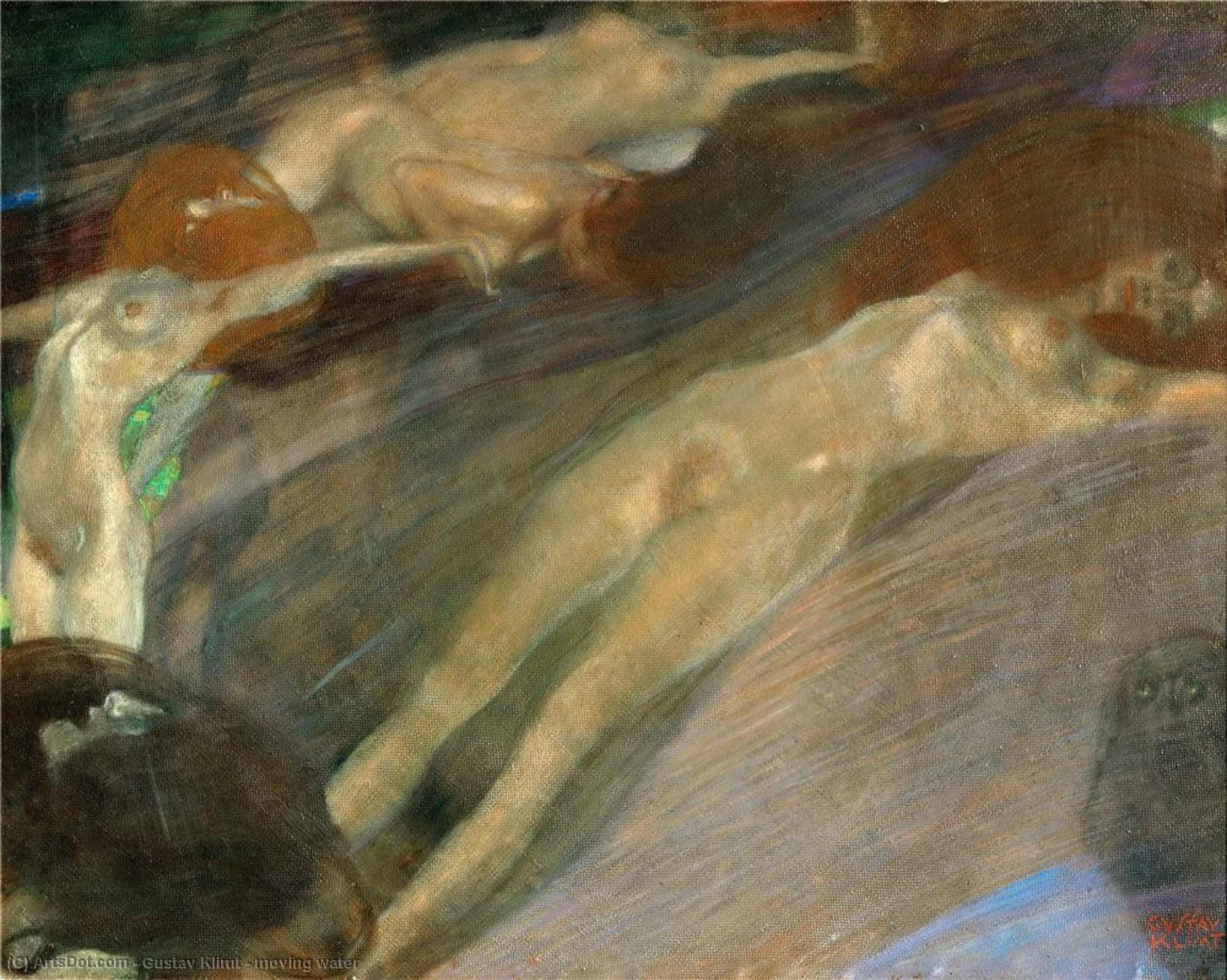 Buy Museum Art Reproductions moving water by Gustave Klimt (1862-1918, Austria) | ArtsDot.com