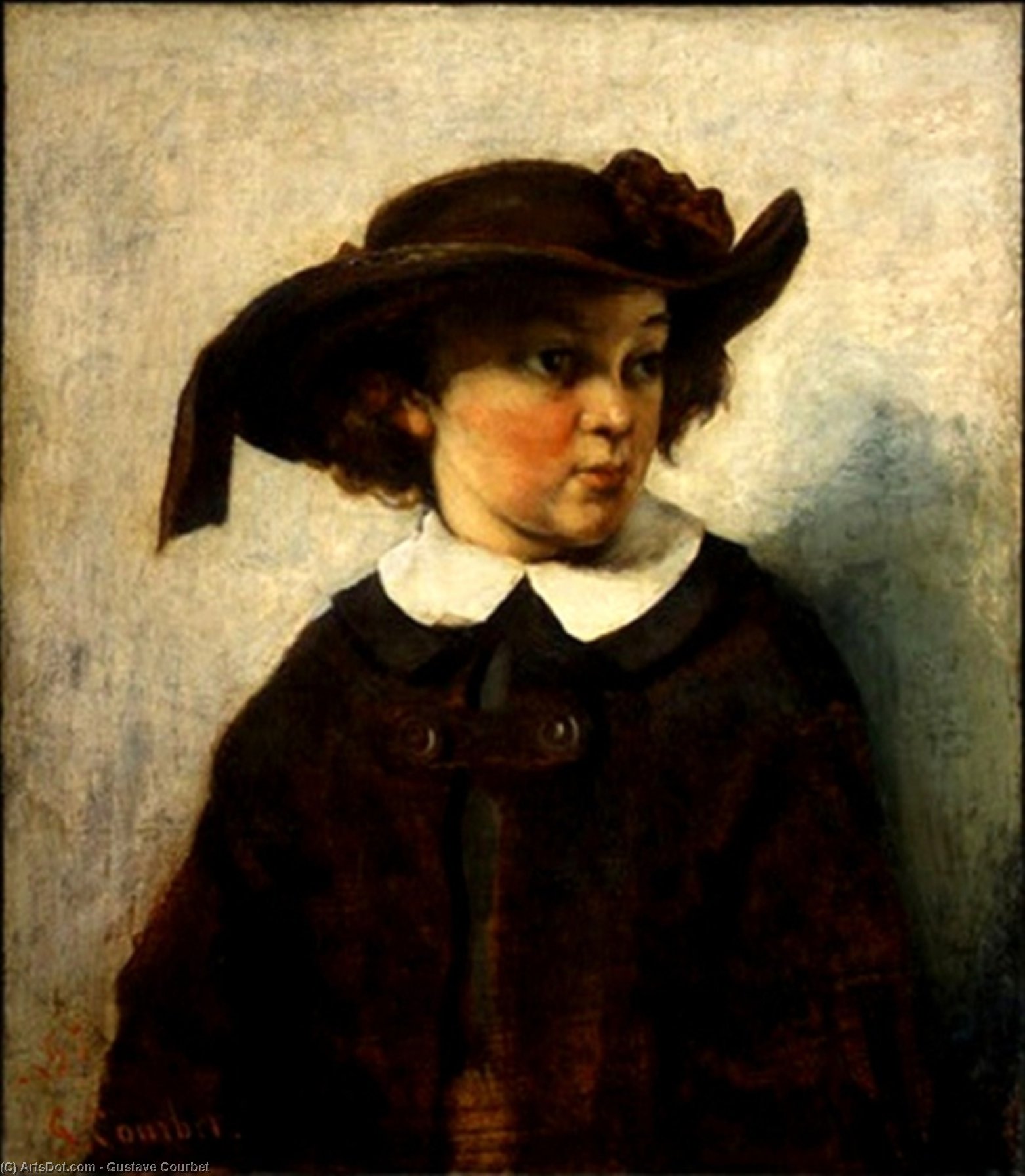 Order Paintings Reproductions Portrait of a Young Girl by Gustave Courbet (1819-1877, France) | ArtsDot.com