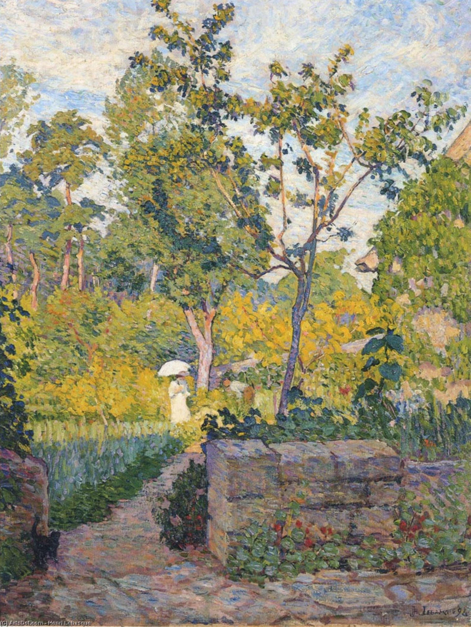 Order Oil Painting Replica Garden at Champigny, 1894 by Henri Lebasque (1865-1937, France) | ArtsDot.com